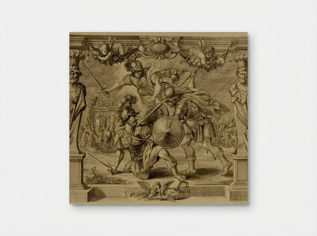 Achilles Vanquishing Hector - Frans Ertinger - Poster