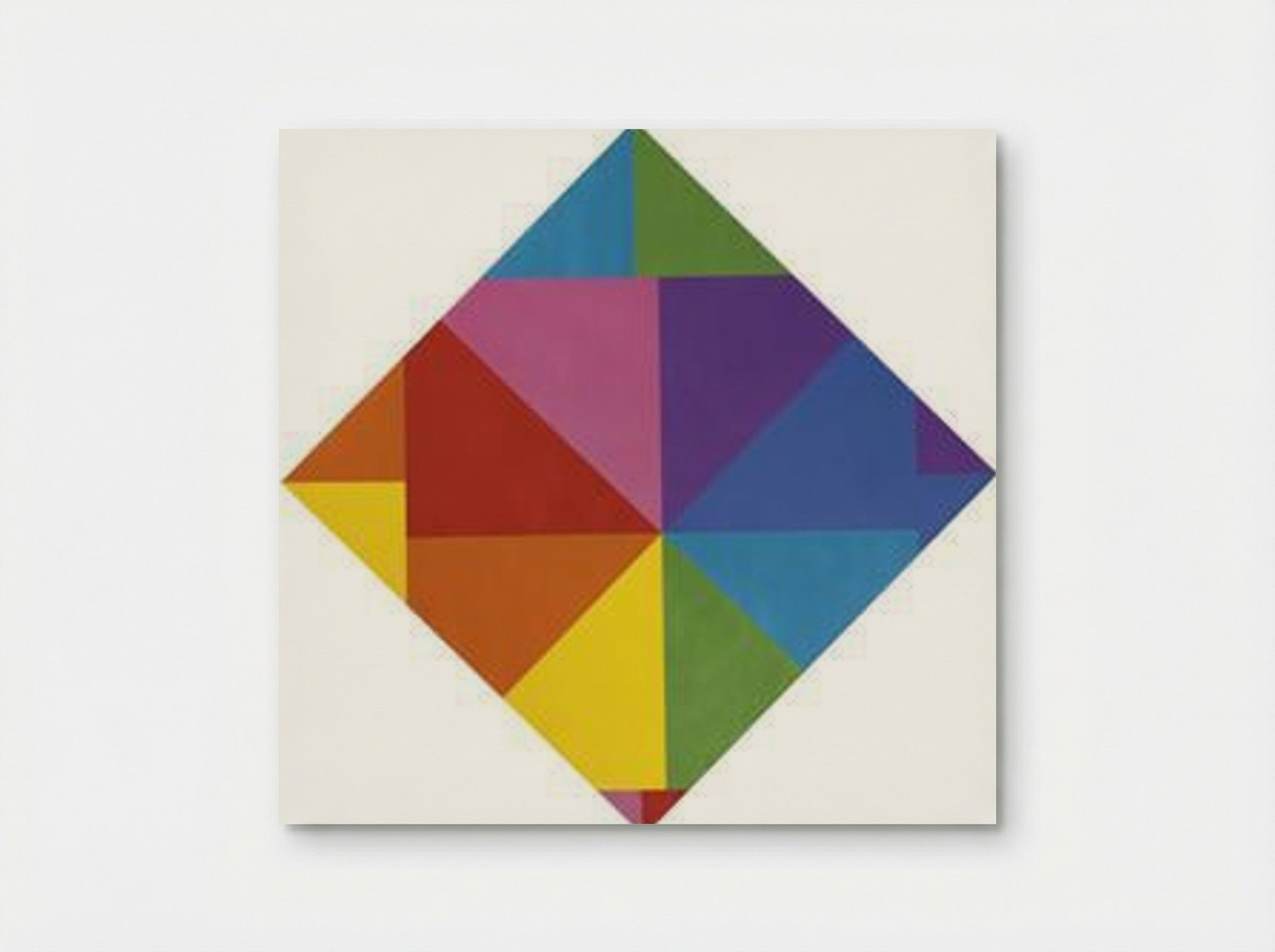 Acht farben im horizontal-diagonal-quadrat - Max Bill - Poster