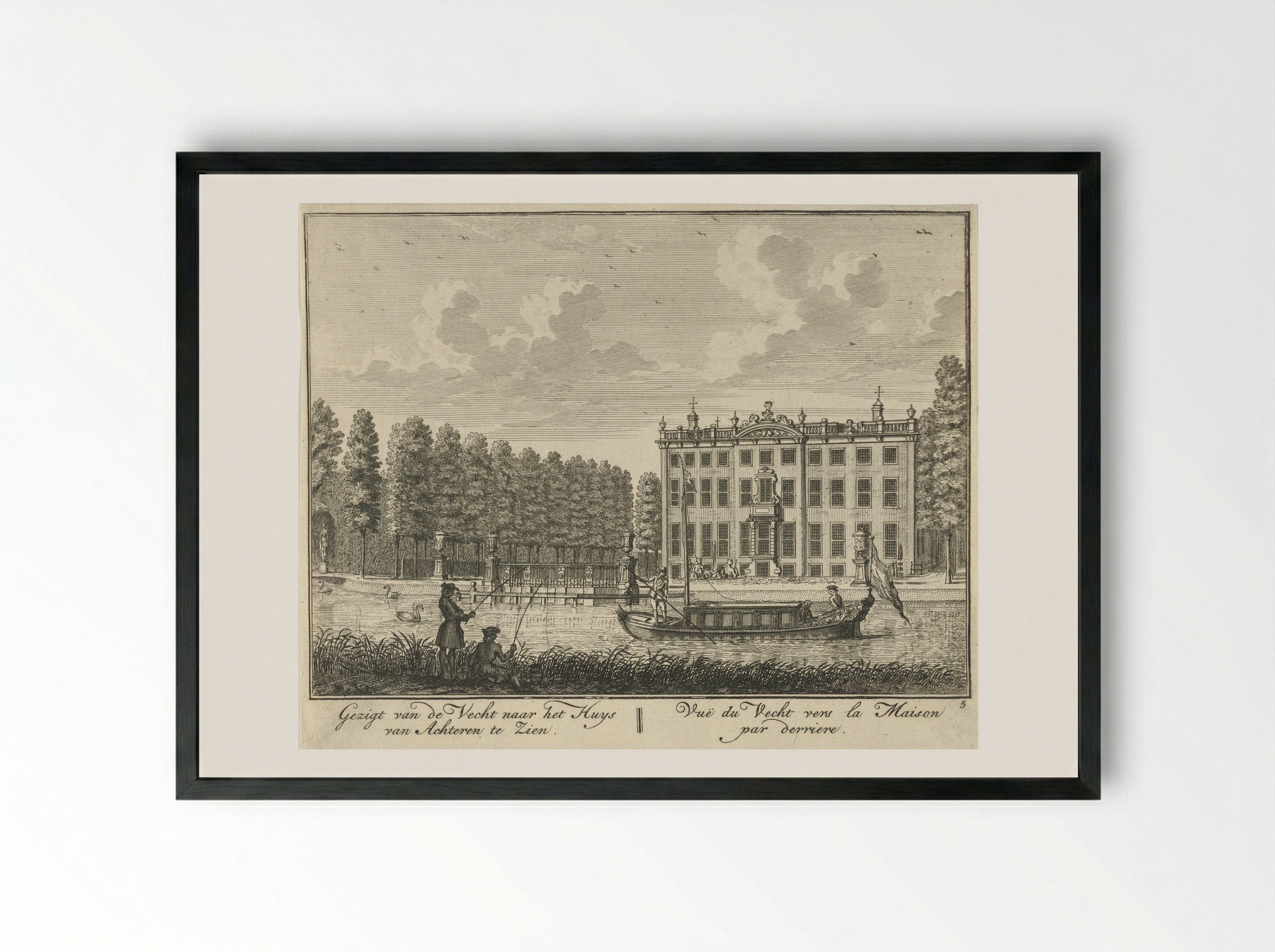 Achtergevel van Huis ter Meer te Maarssen - Hendrik de Leth - Framed Print Black
