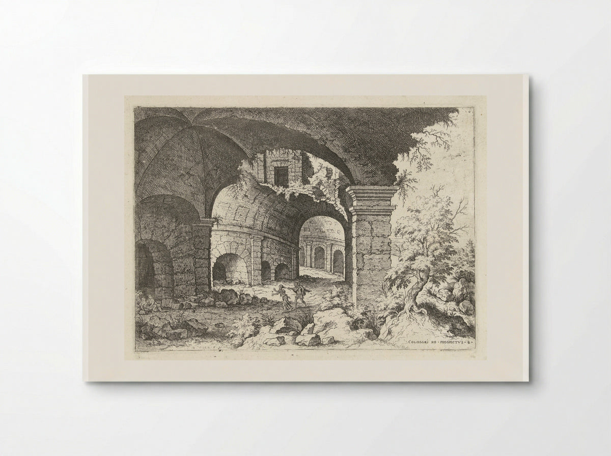 Achtste gezicht op het Colosseum te Rome - Hieronymus Cock - Poster