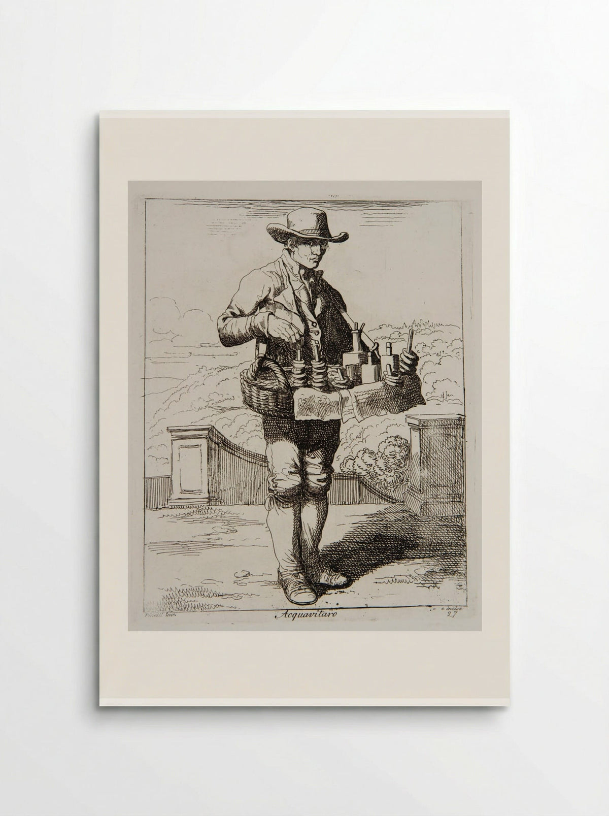 Acquavitaro (Brandy and Spirits Seller) - Bartolomeo Pinelli - Poster
