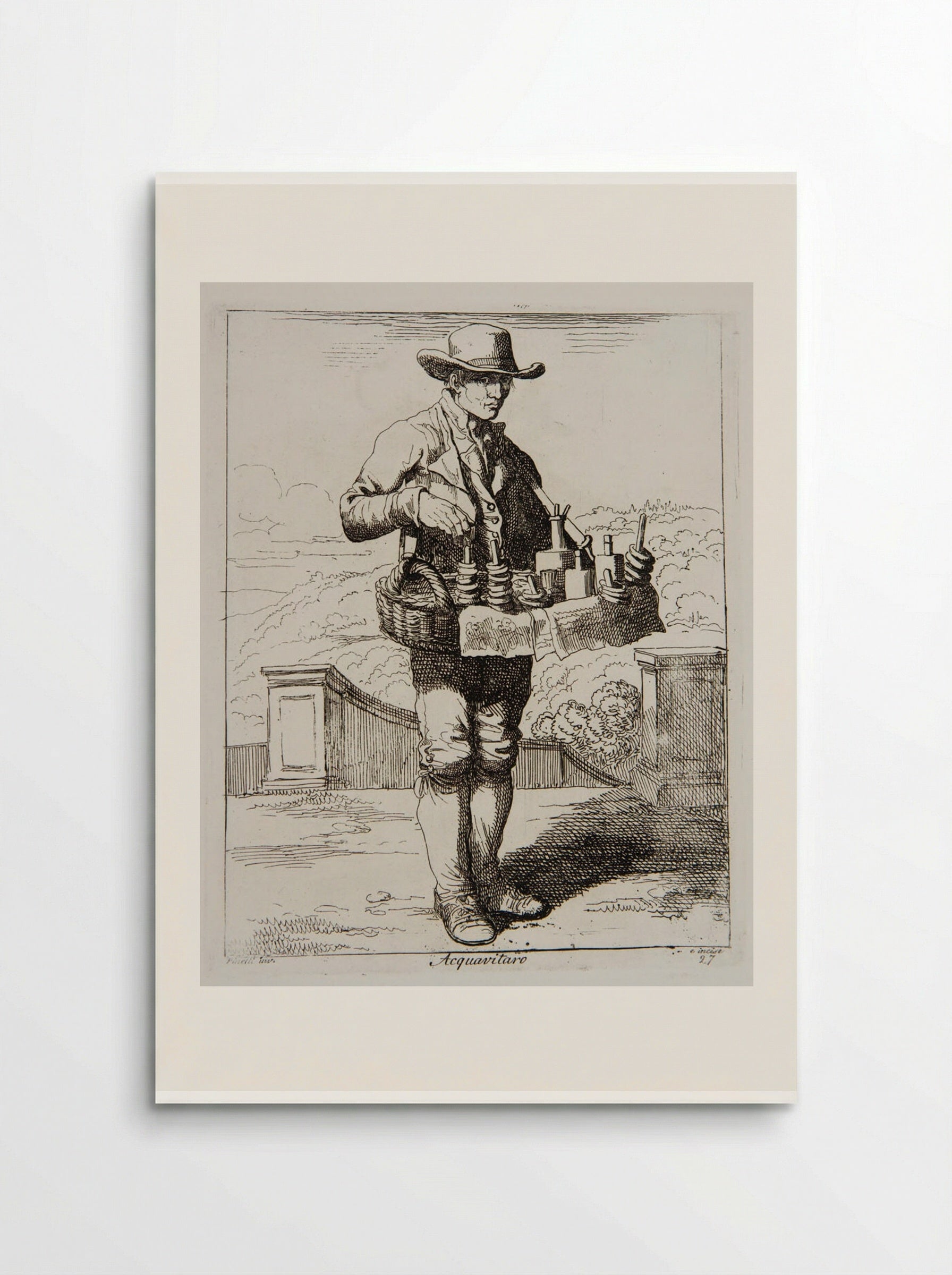 Acquavitaro (Brandy and Spirits Seller) - Bartolomeo Pinelli - Poster
