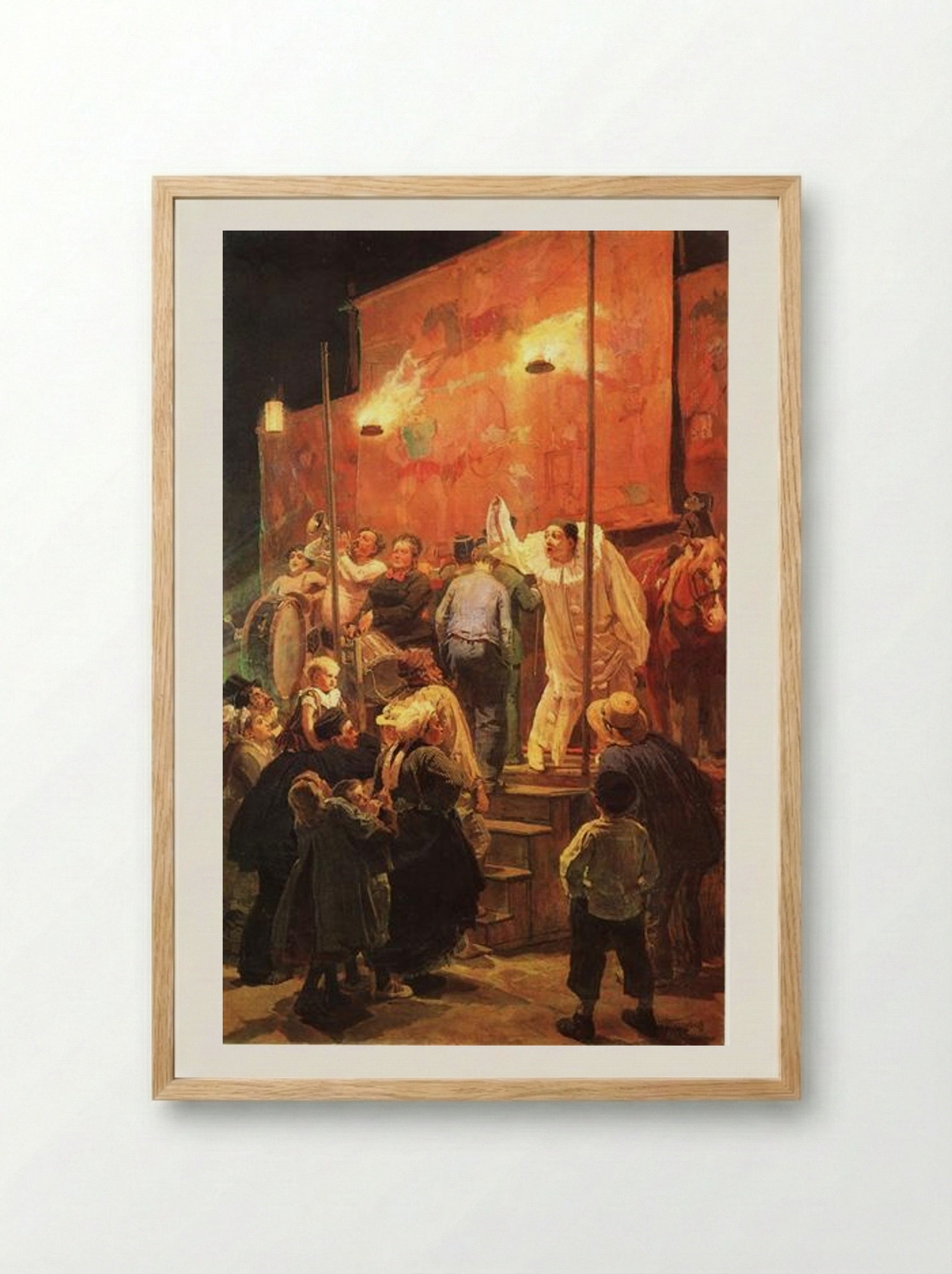 Acrobats (Festival in a Paris Suburb) - Viktor Vasnetsov - Framed Print Wood