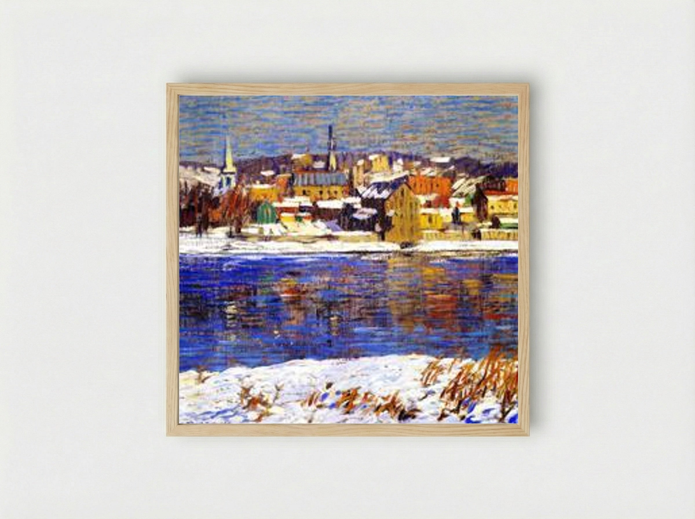 Across the Delaware - Robert Spencer - Framed Print Wood