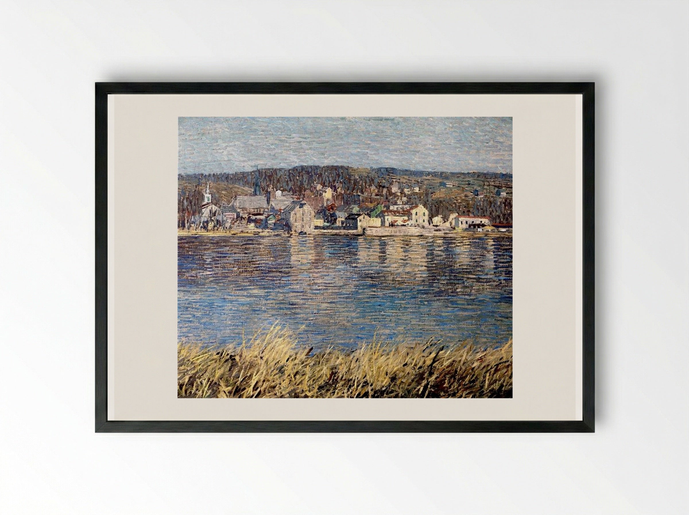 Across the River - Robert Spencer - Framed Print Black