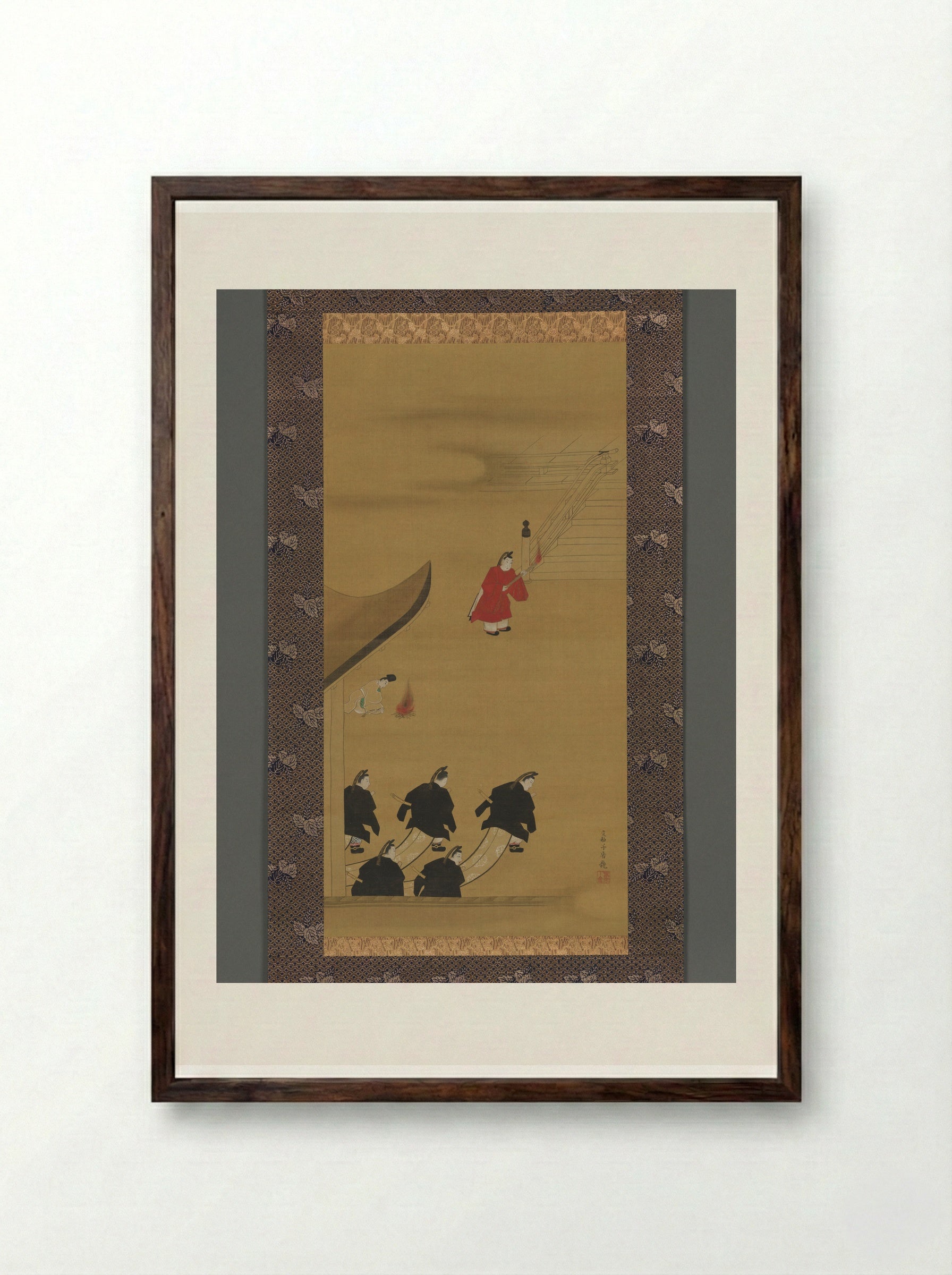 Activities of the Twelve Months - Sakai Hōitsu - Framed Print Dark Wood