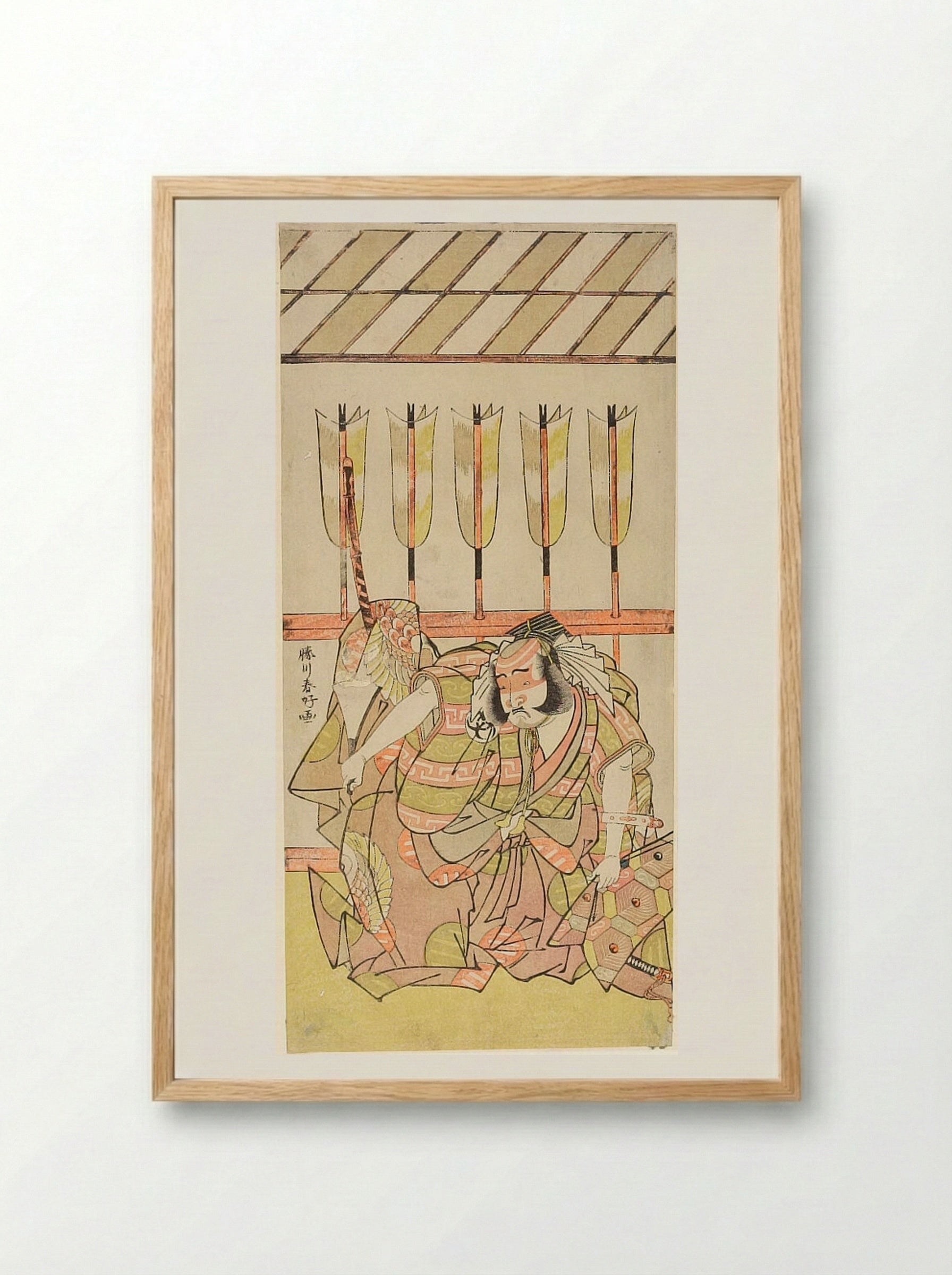 Actor Bando Mitsugoro I as Asahina - Katsukawa Shunkō - Framed Print Wood