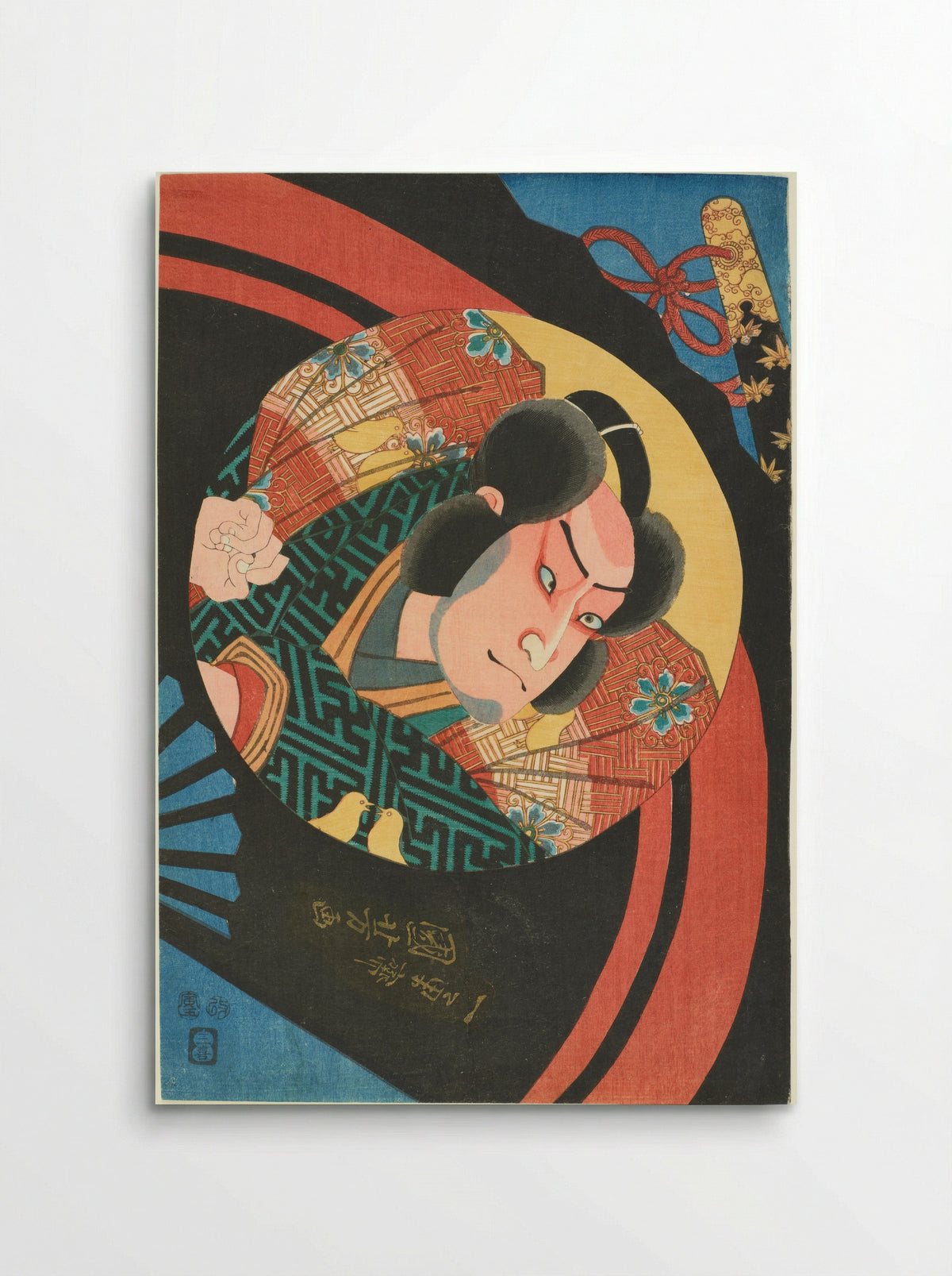 Actor Ichikawa Danjuro VIII as Narihira at Yatsuhashi - Utagawa Kuniyoshi - Poster