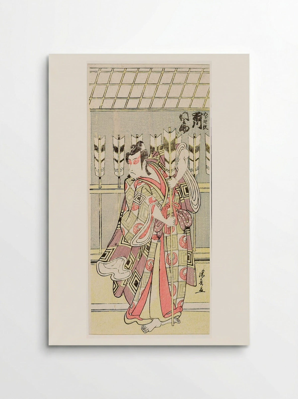 Actor Ichikawa Monnosuke as Yanone Gōrō - Torii Kiyonaga - Poster