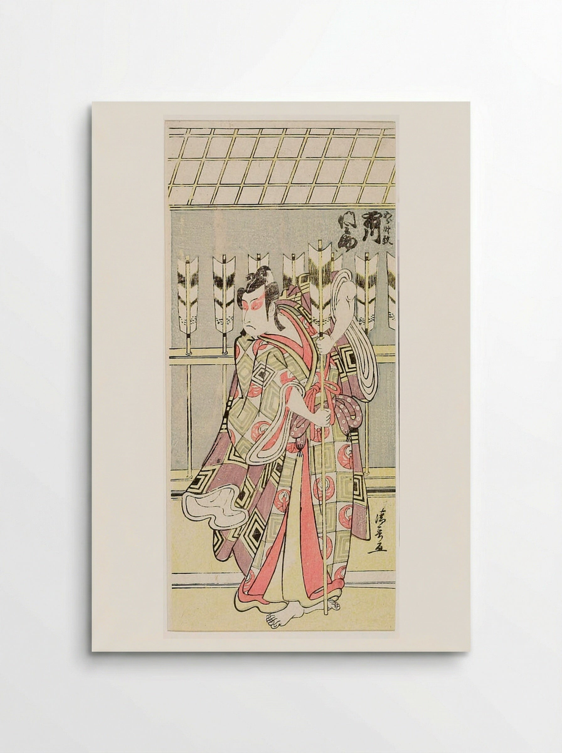 Actor Ichikawa Monnosuke as Yanone Gōrō - Torii Kiyonaga - Poster