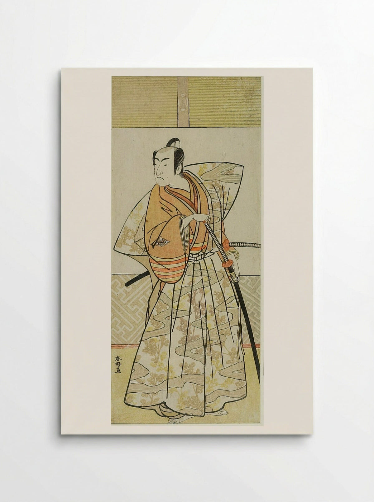 Actor Ichikawa Umezo as a Samurai - Katsukawa Shunkō - Poster
