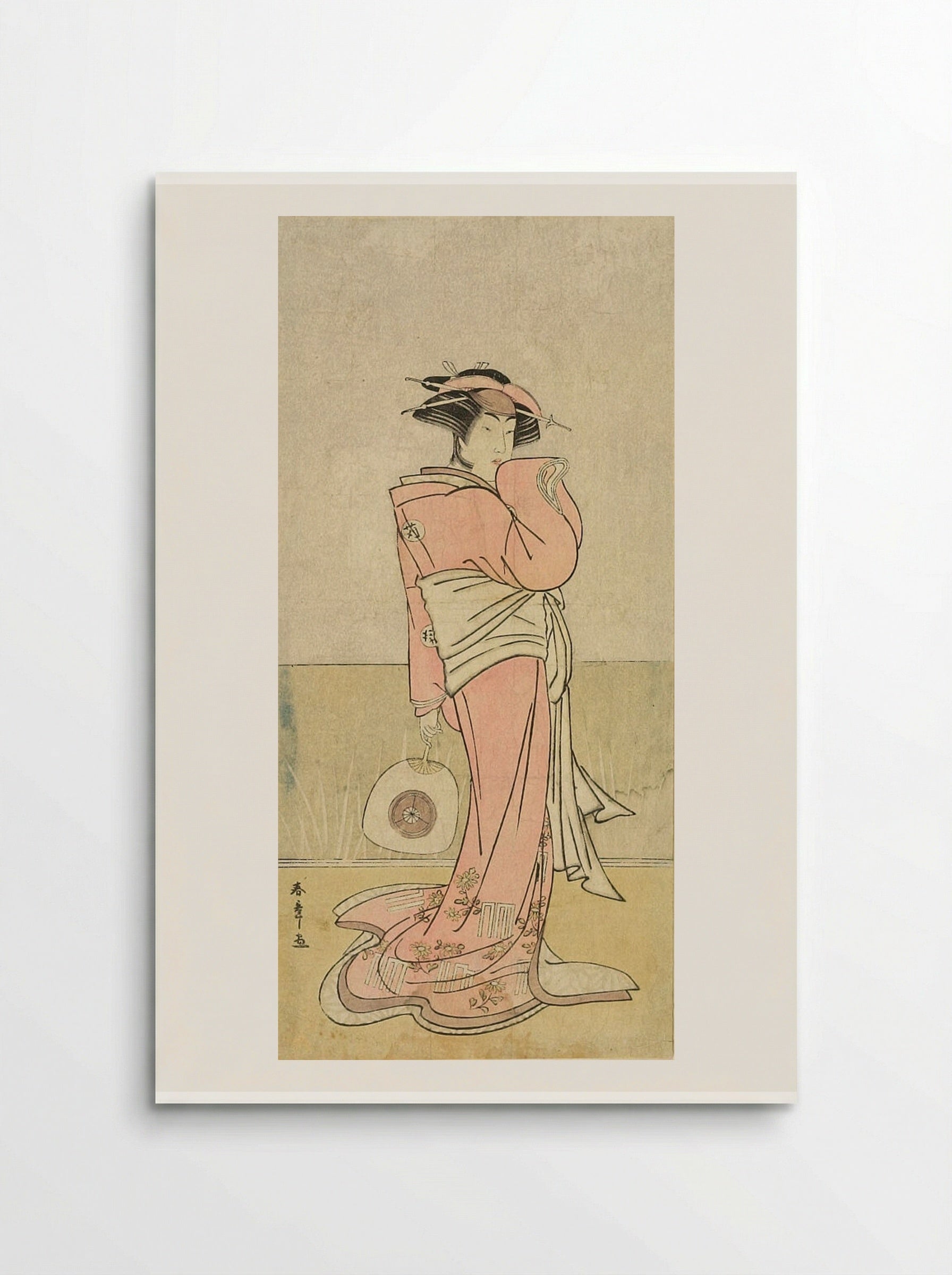 Actor Iwai Hanshirō IV as a Woman - Katsukawa Shunshō - Poster