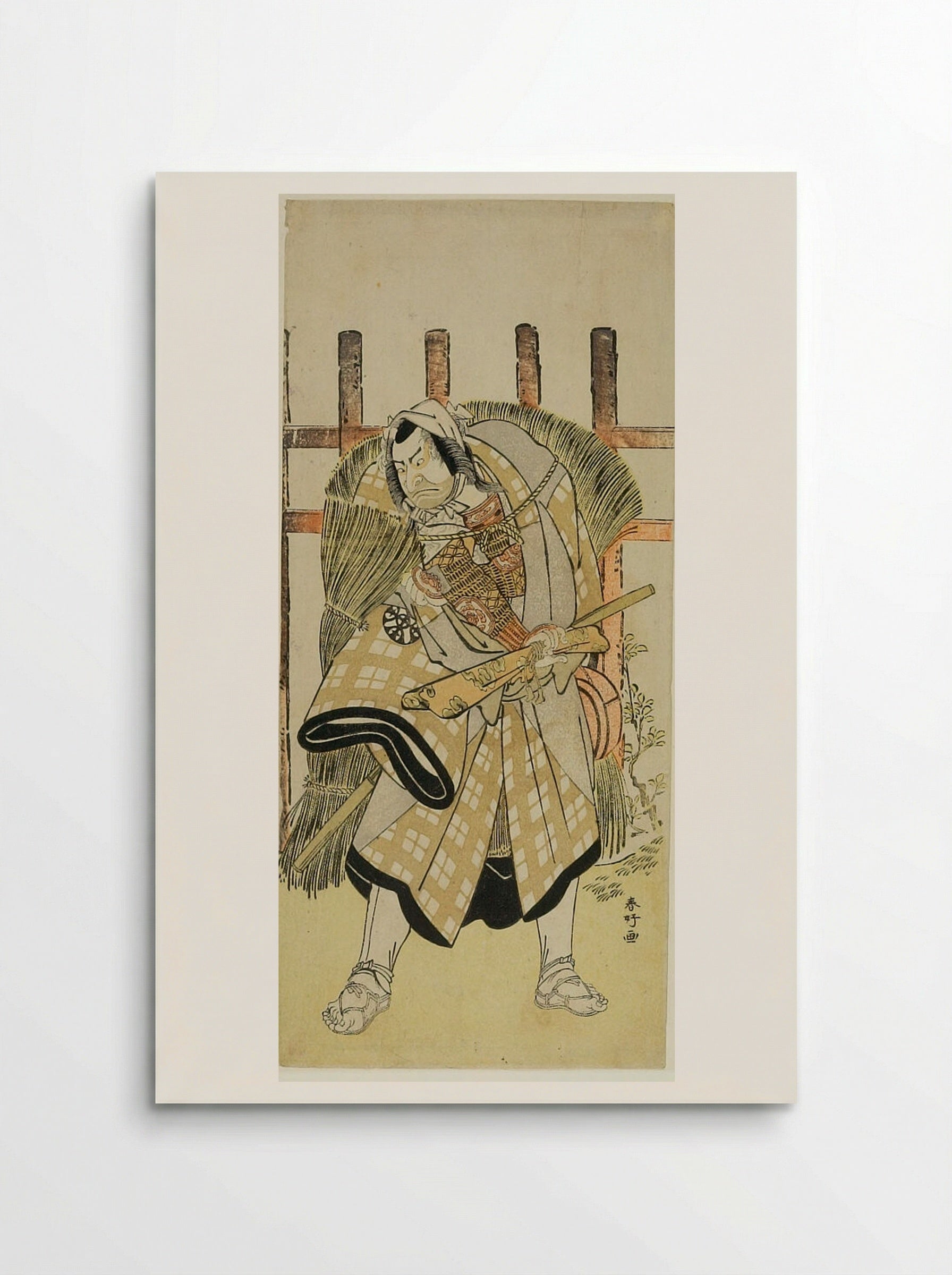 Actor Nakamura Denkūrō 2nd as Kagekiyo - Katsukawa Shunkō - Poster