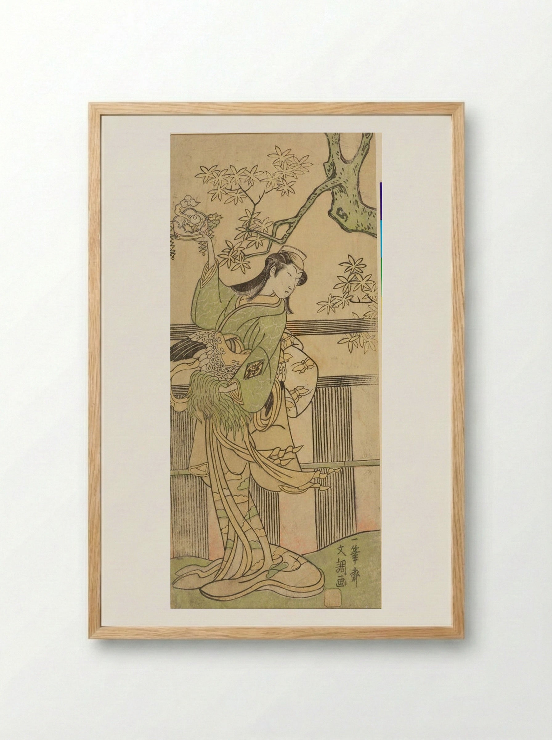 Actor Nakamura Matsue as a Female Dancer - Ippitsusai Bunchō - Framed Print Wood