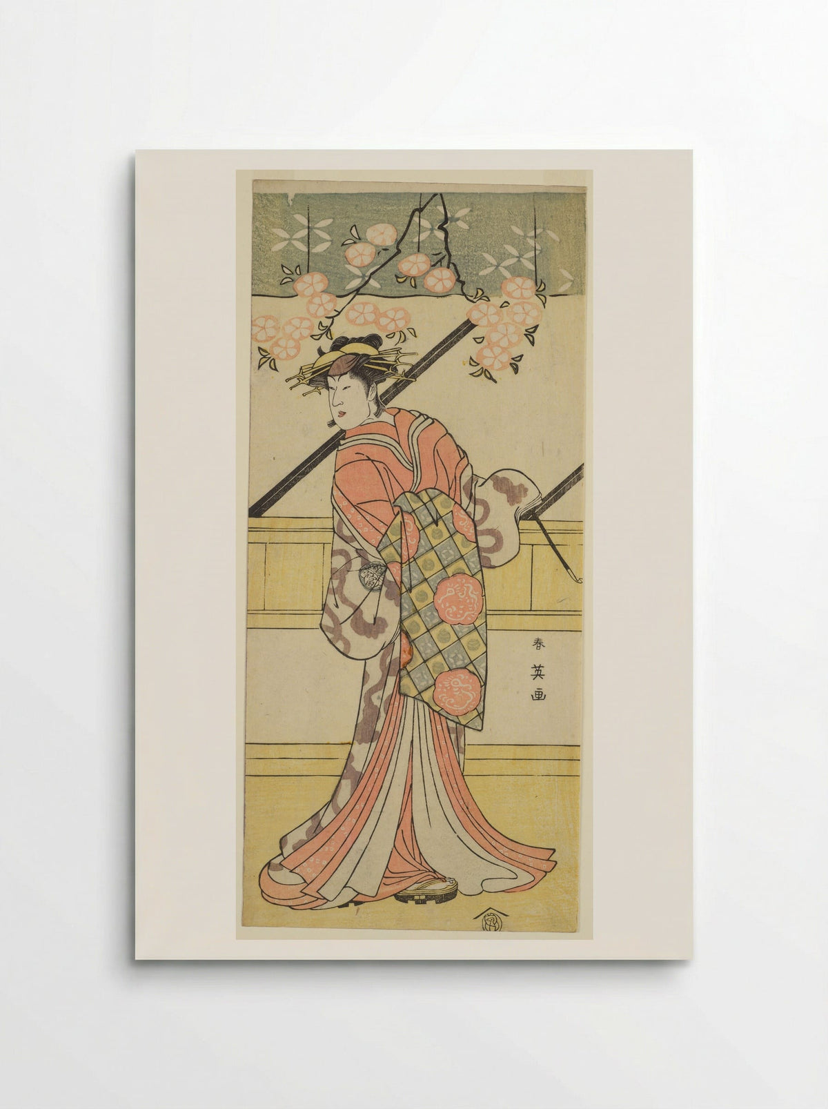 Actor Nakamura Tomisaburō I in a Sukeroku Play - Katsukawa Shun'ei - Poster