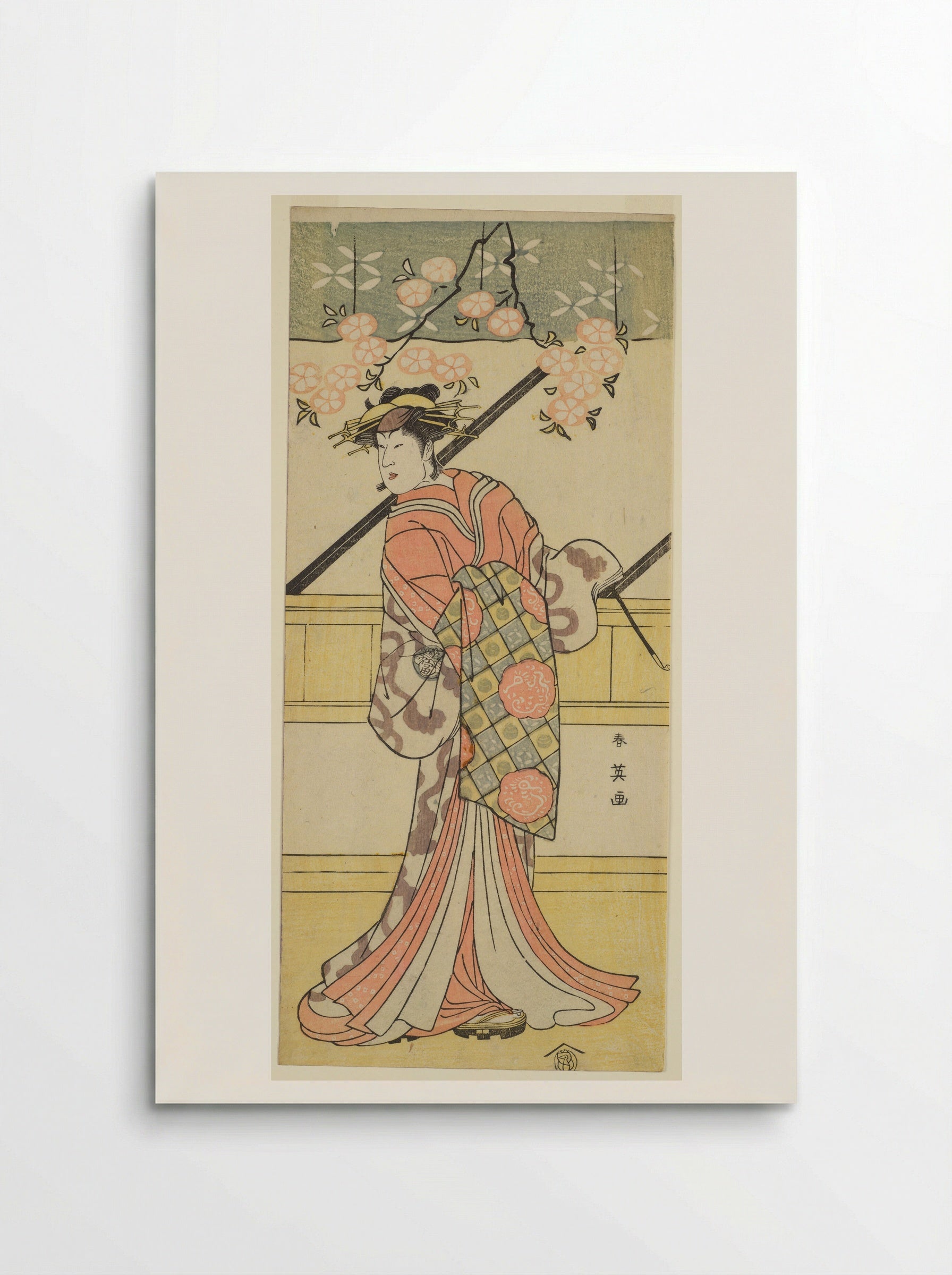 Actor Nakamura Tomisaburō I in a Sukeroku Play - Katsukawa Shun'ei - Poster