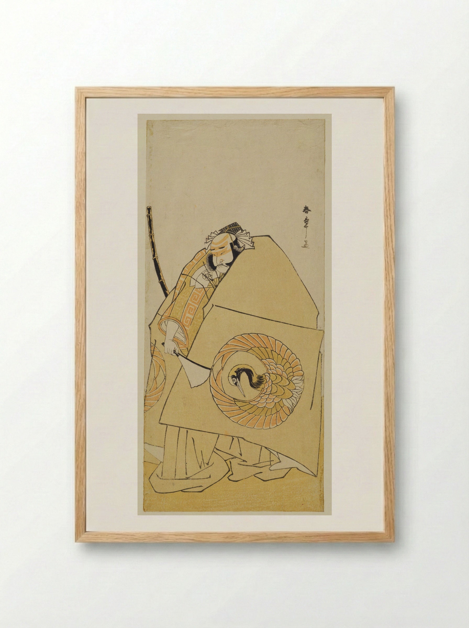Actor Onoe Matsusuke I as Asahina - Katsukawa Shunshō - Framed Print Wood