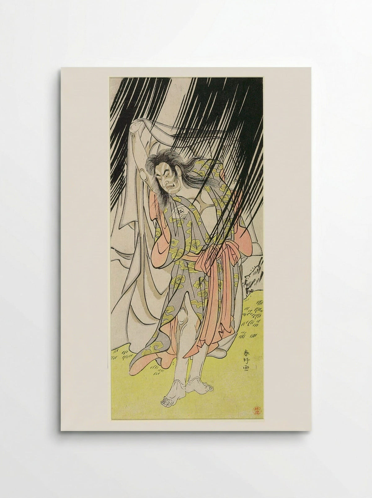 Actor Onoe Matsusuke as Kanshojō - Katsukawa Shunkō - Poster
