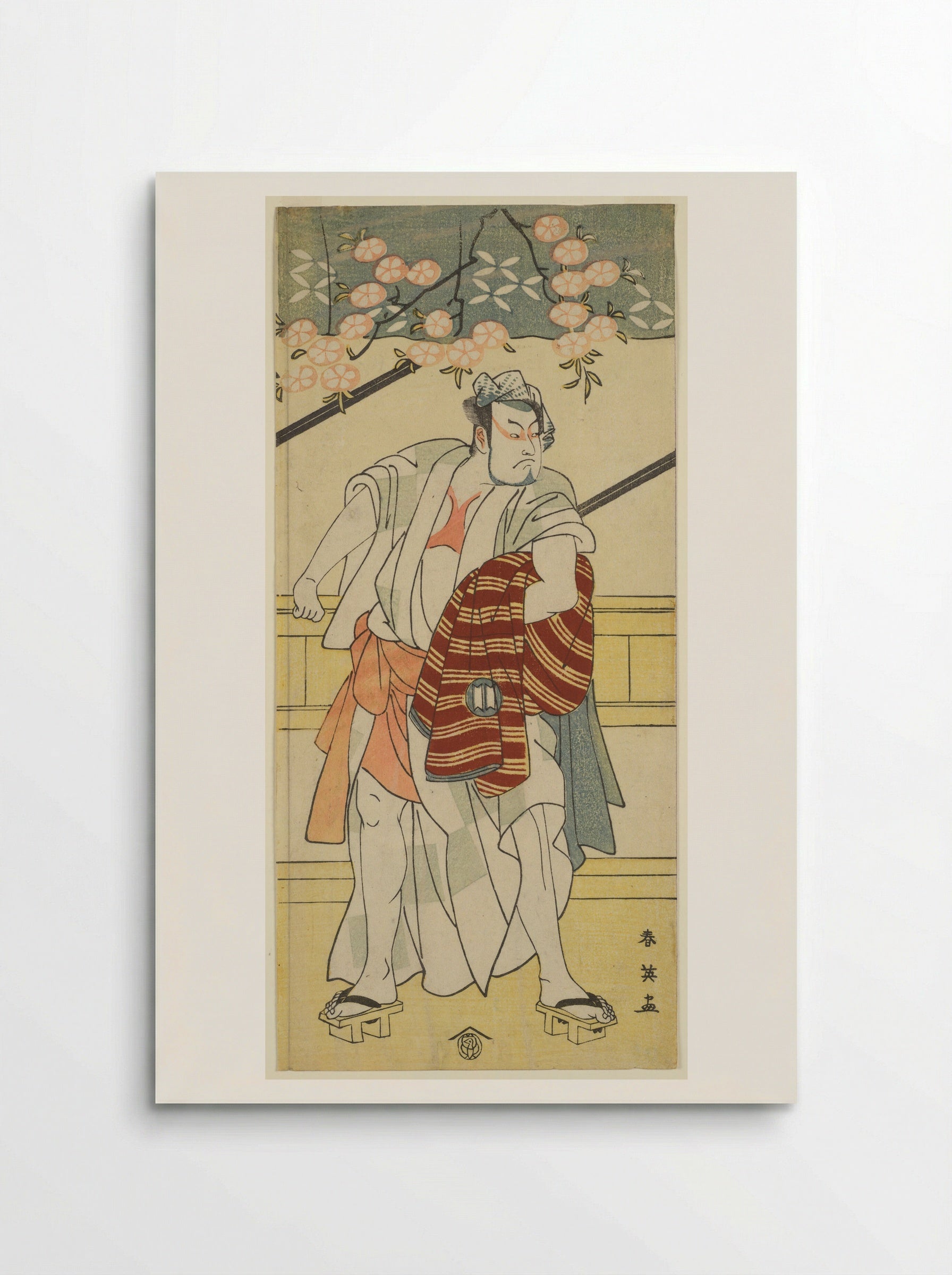 Actor Sakata Hangorō II in a Sukeroku Play - Katsukawa Shun'ei - Poster
