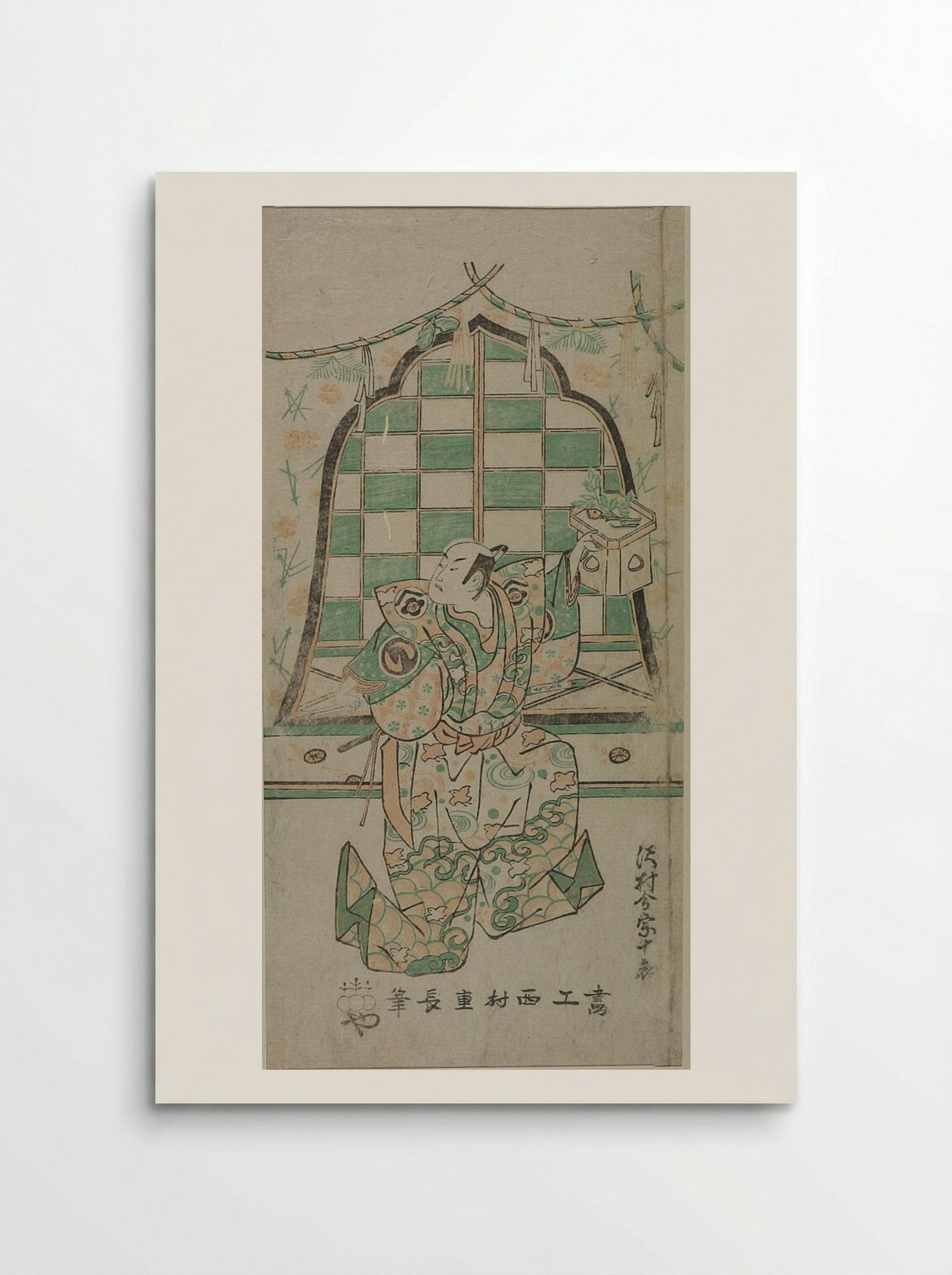 Actor Sawamura Imazō I - Nishimura Shigenaga - Poster