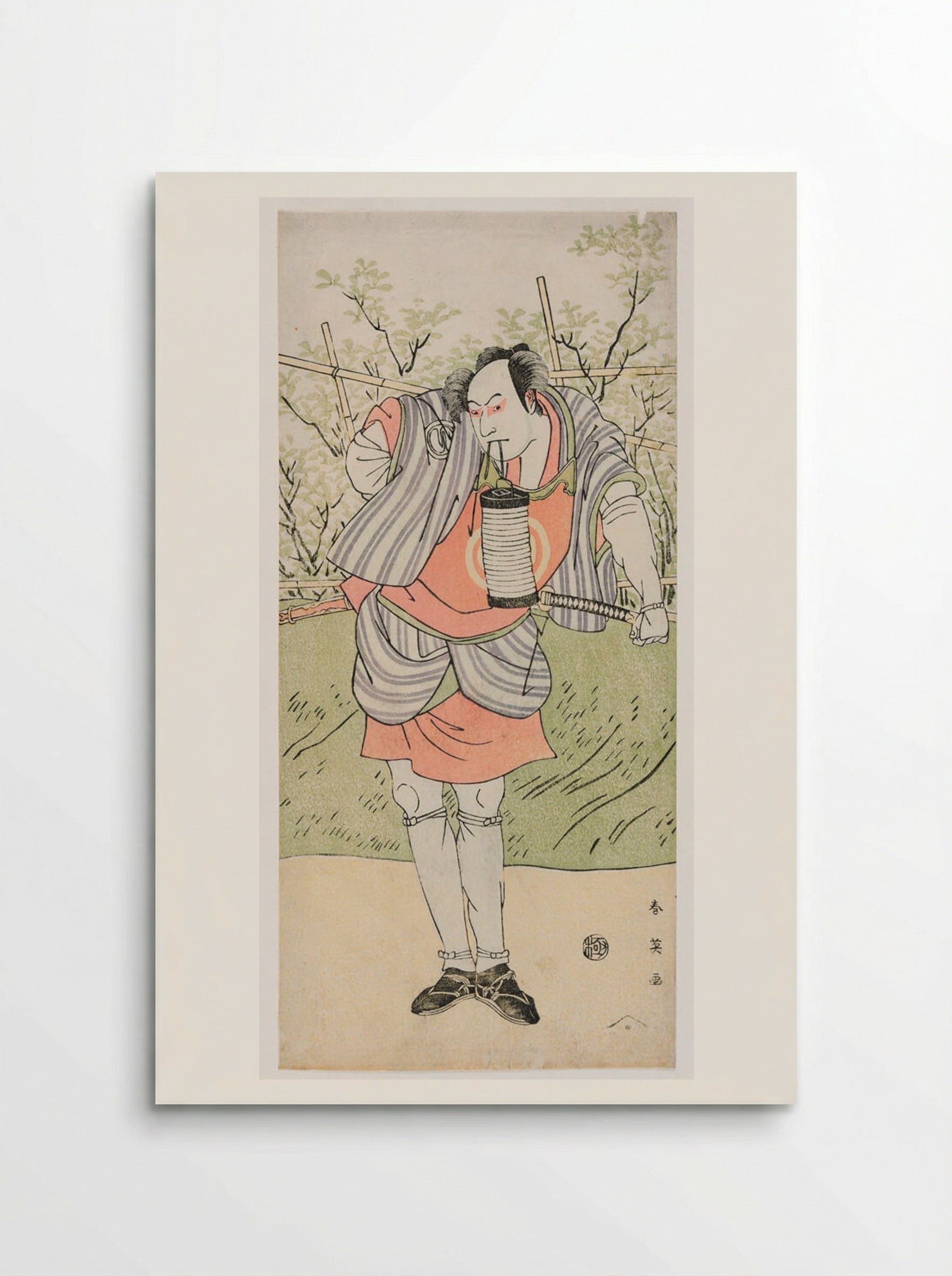 Actor Sawamura Sōjūrō 2nd as Kujaku Saburo - Katsukawa Shun'ei - Poster