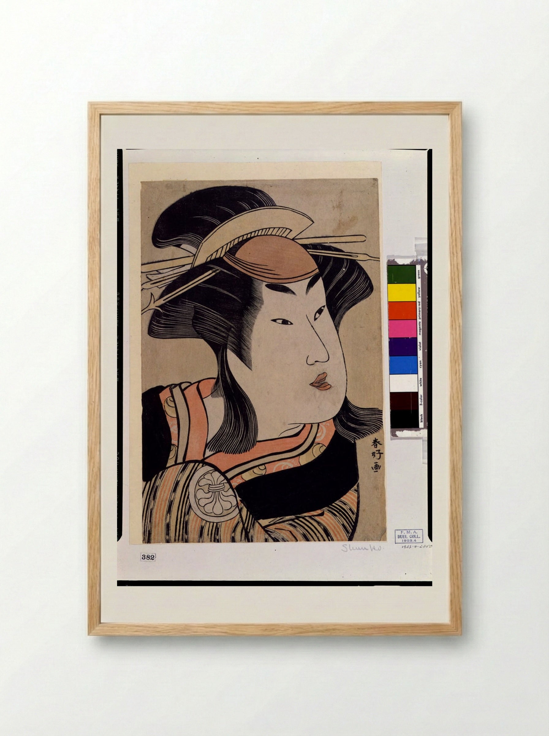 Actor Segawa Kikujirō as a Woman - Katsukawa Shunkō - Framed Print Wood