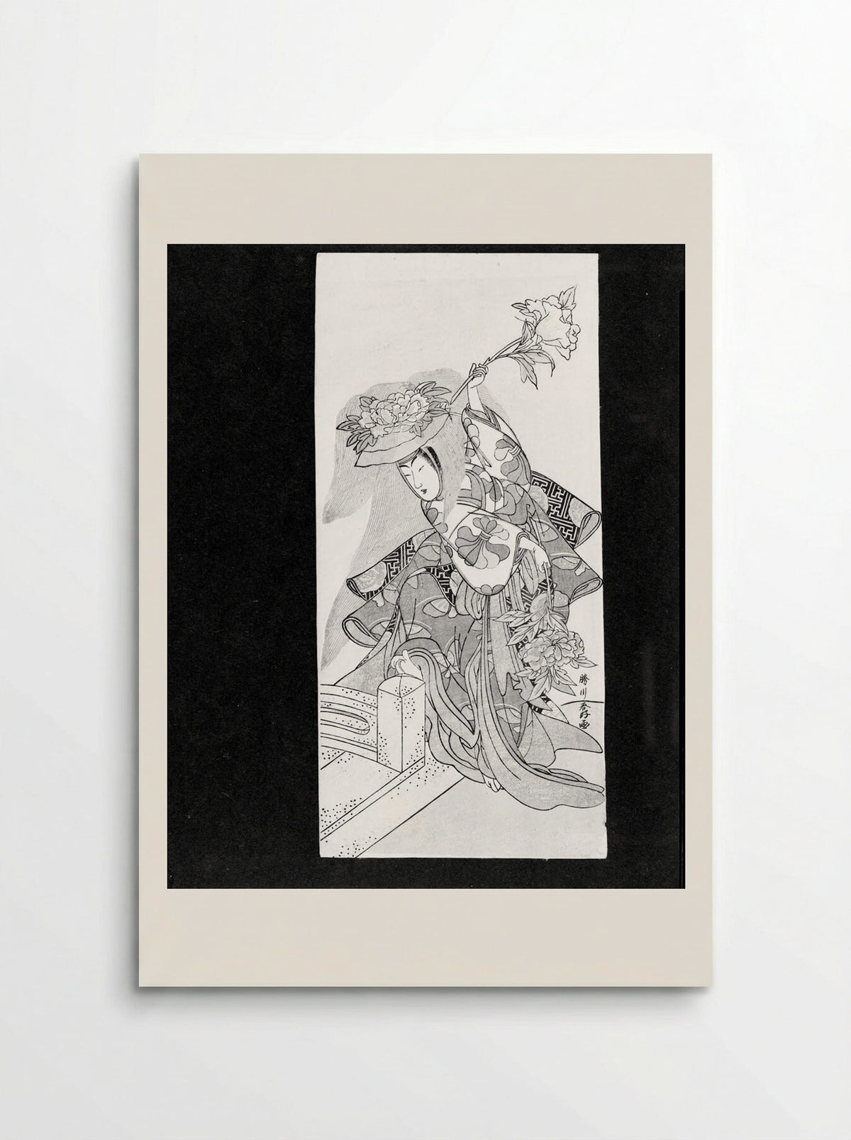 Actor Segawa Kikunojō 3rd as a Shakkyo Dancer - Katsukawa Shunkō - Poster