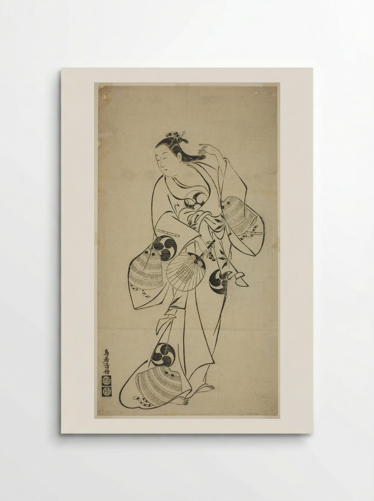 Actor as a Standing Beauty - Torii Kiyomasu I - Poster