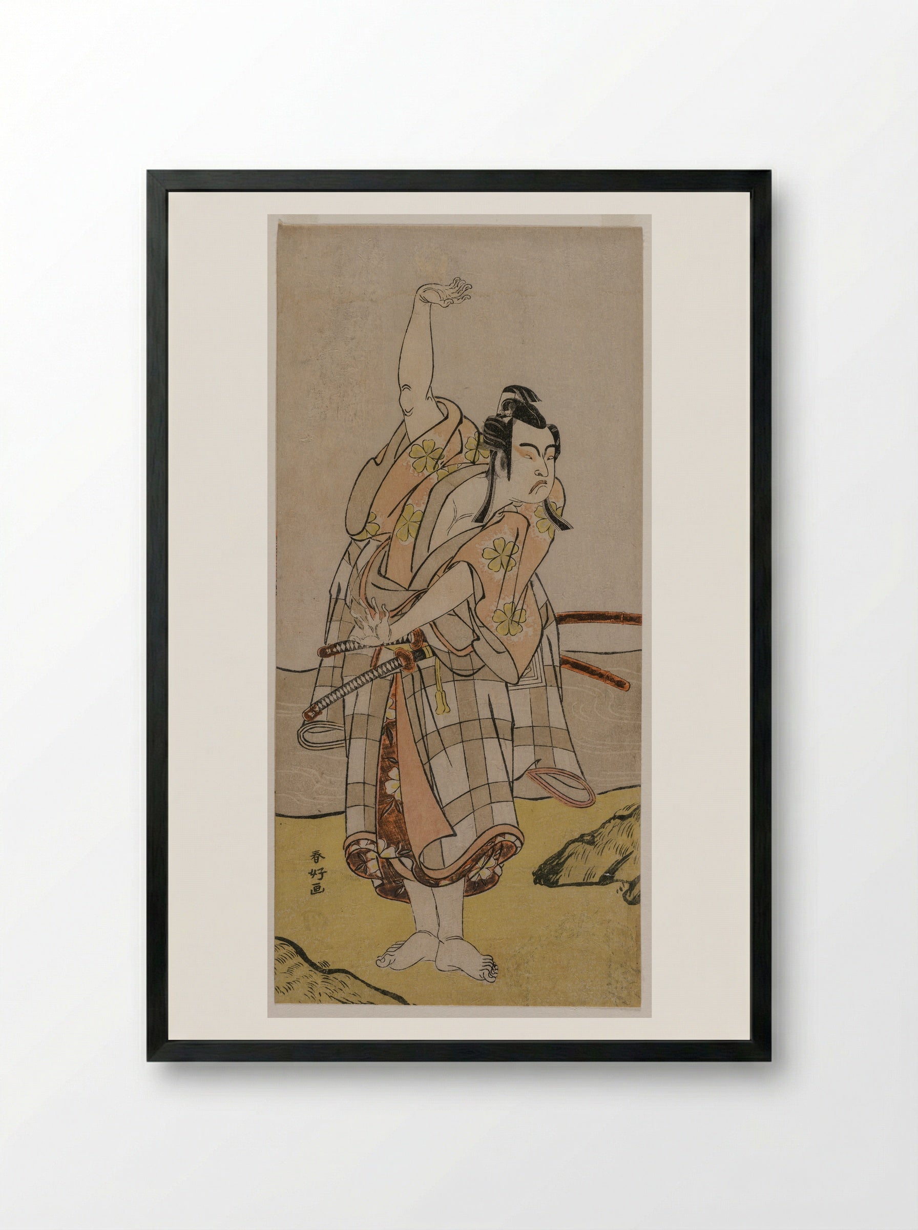Actor in a Role - Katsukawa Shunkō - Framed Print Black