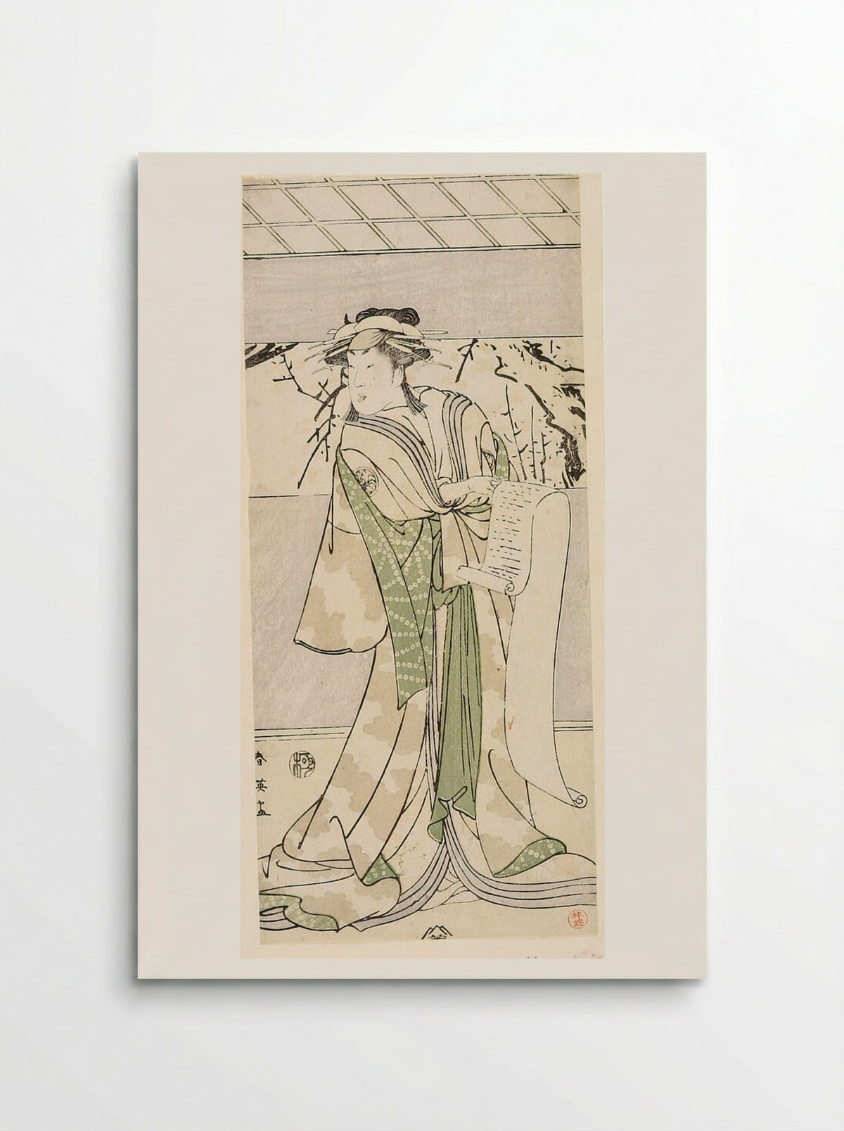 Actor with a Letter - Katsukawa Shun'ei - Poster