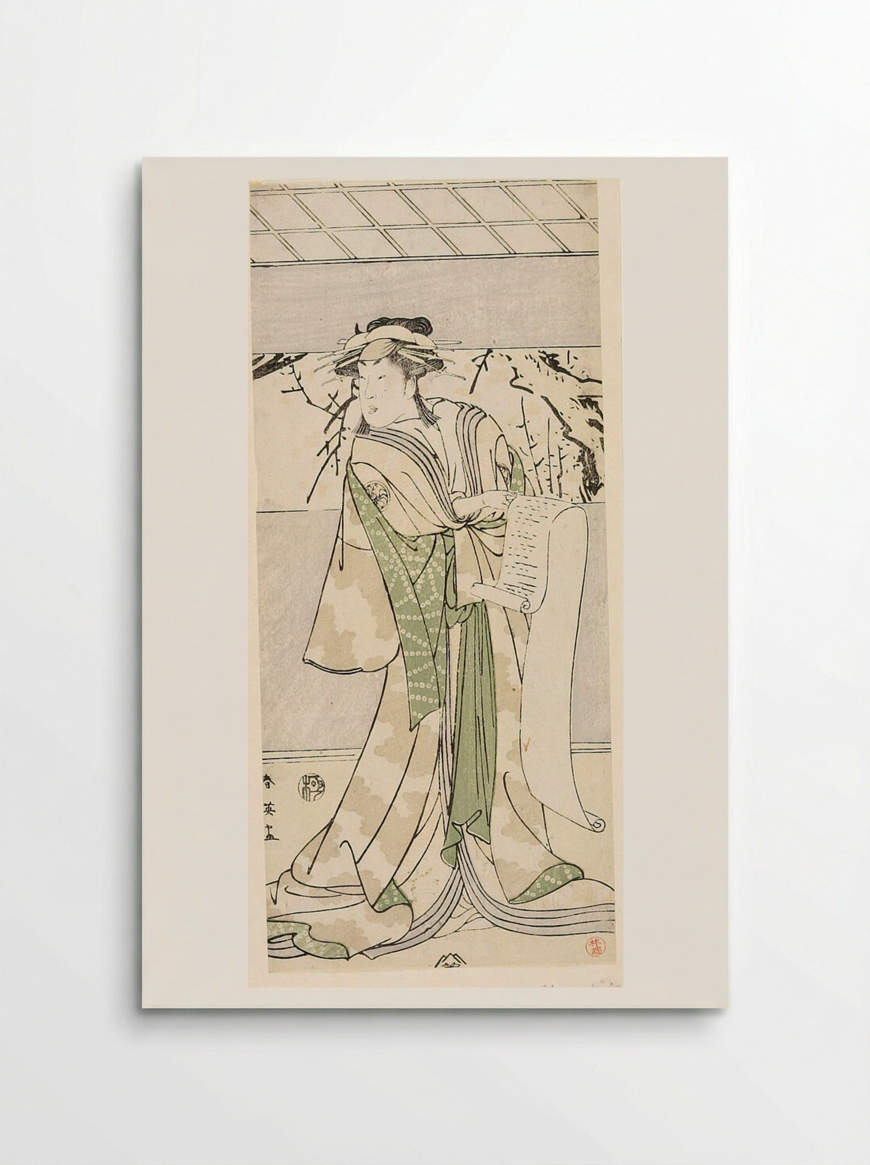 Actor with a Letter - Katsukawa Shun'ei - Poster