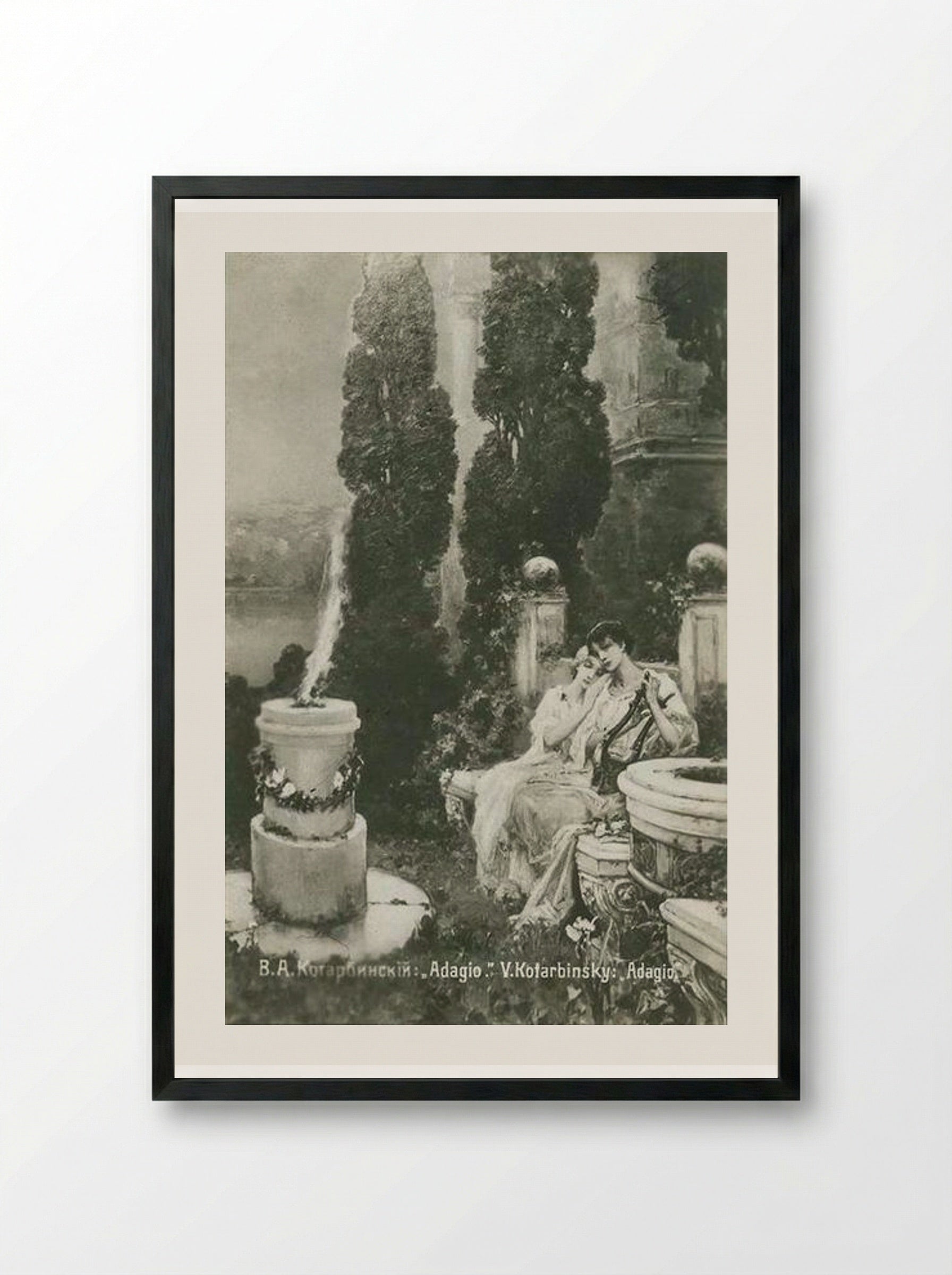 Adagio - Wilhelm Kotarbinski - Framed Print Black