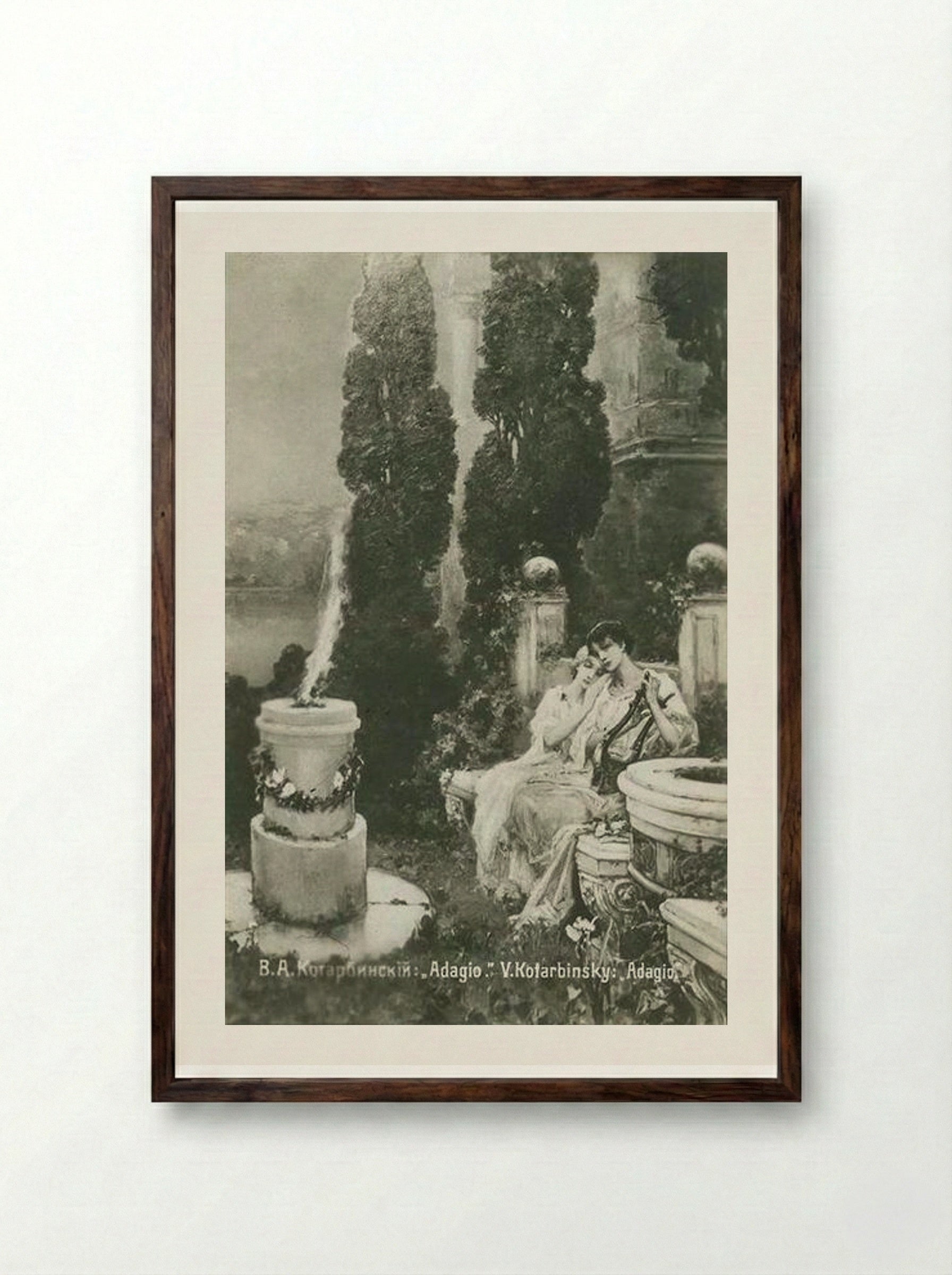 Adagio - Wilhelm Kotarbinski - Framed Print Dark Wood