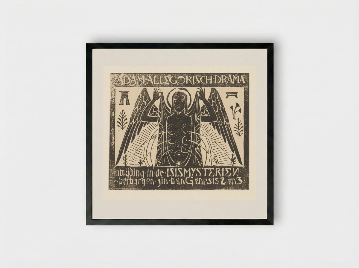 Adam, Allegorisch Drama - Mathieu Lauweriks - Framed Print Black
