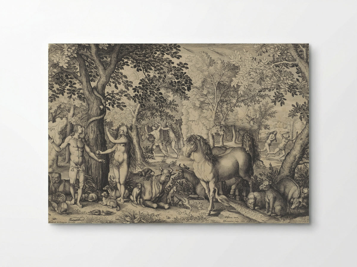 Adam and Eve in Paradise - Paulus de Kempenaer - Poster