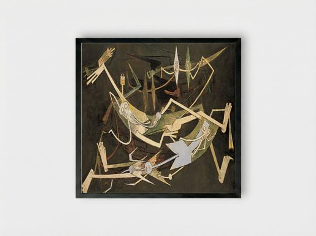 Adam and Eve - Wifredo Lam - Framed Print Black