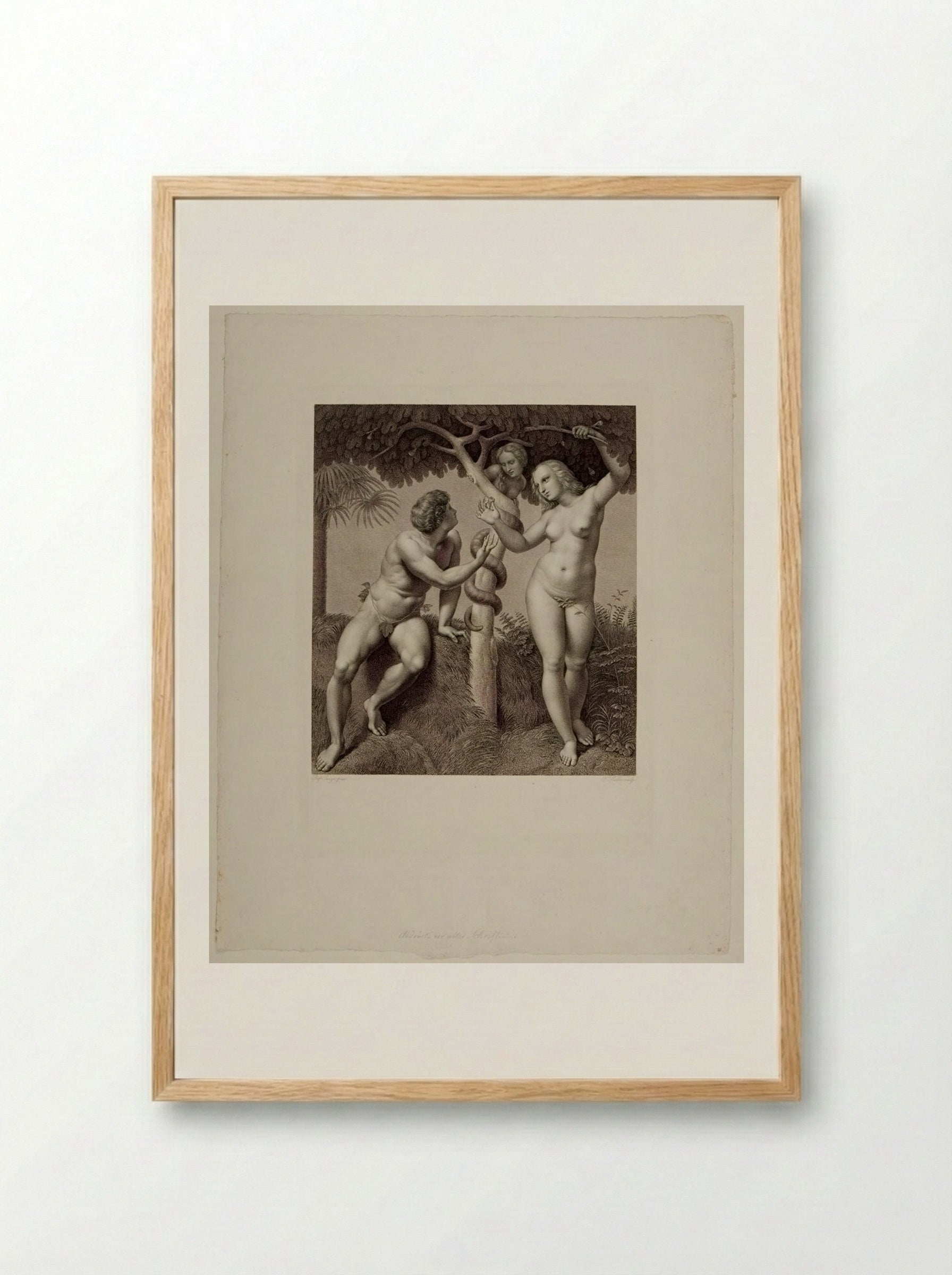 Adam and Eve - Johann Friedrich Wilhelm Müller - Framed Print Wood