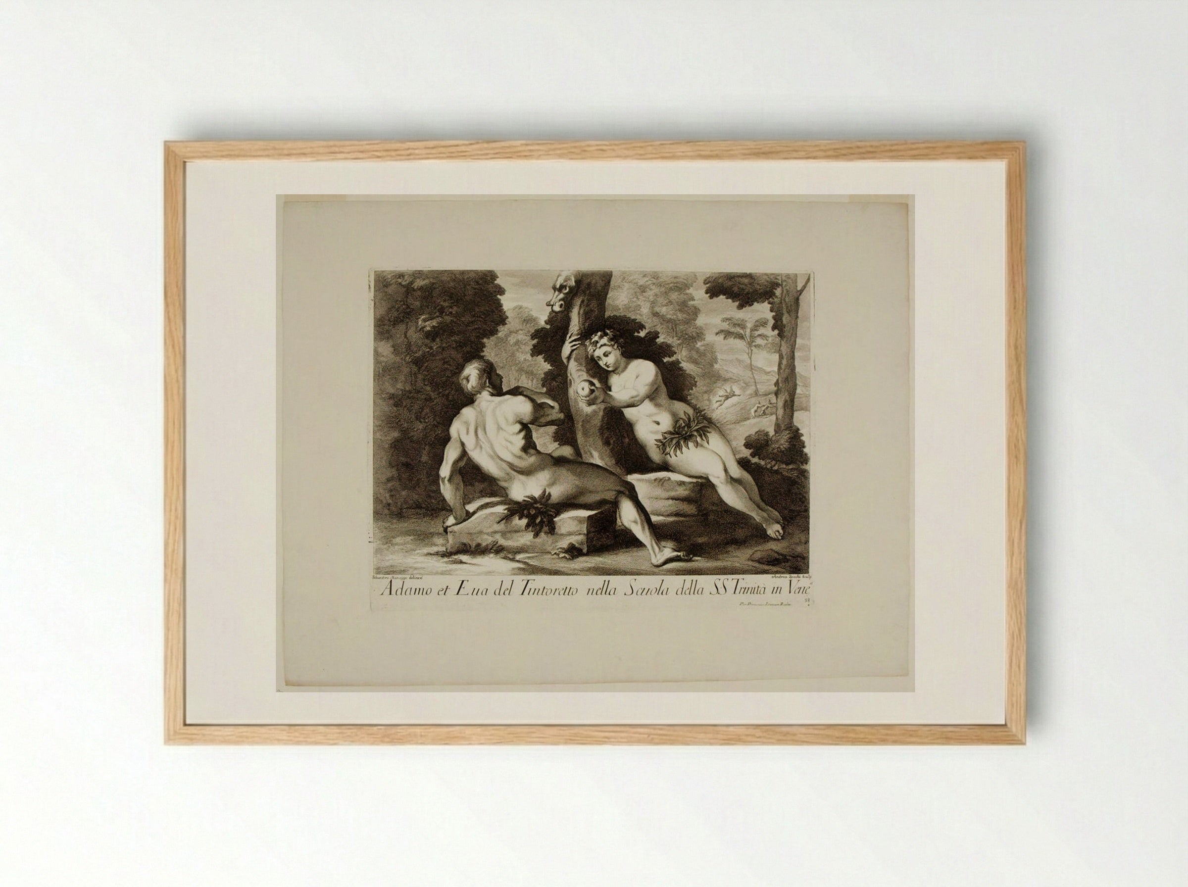 Adam and Eve - Andrea Zucchi - Framed Print Wood