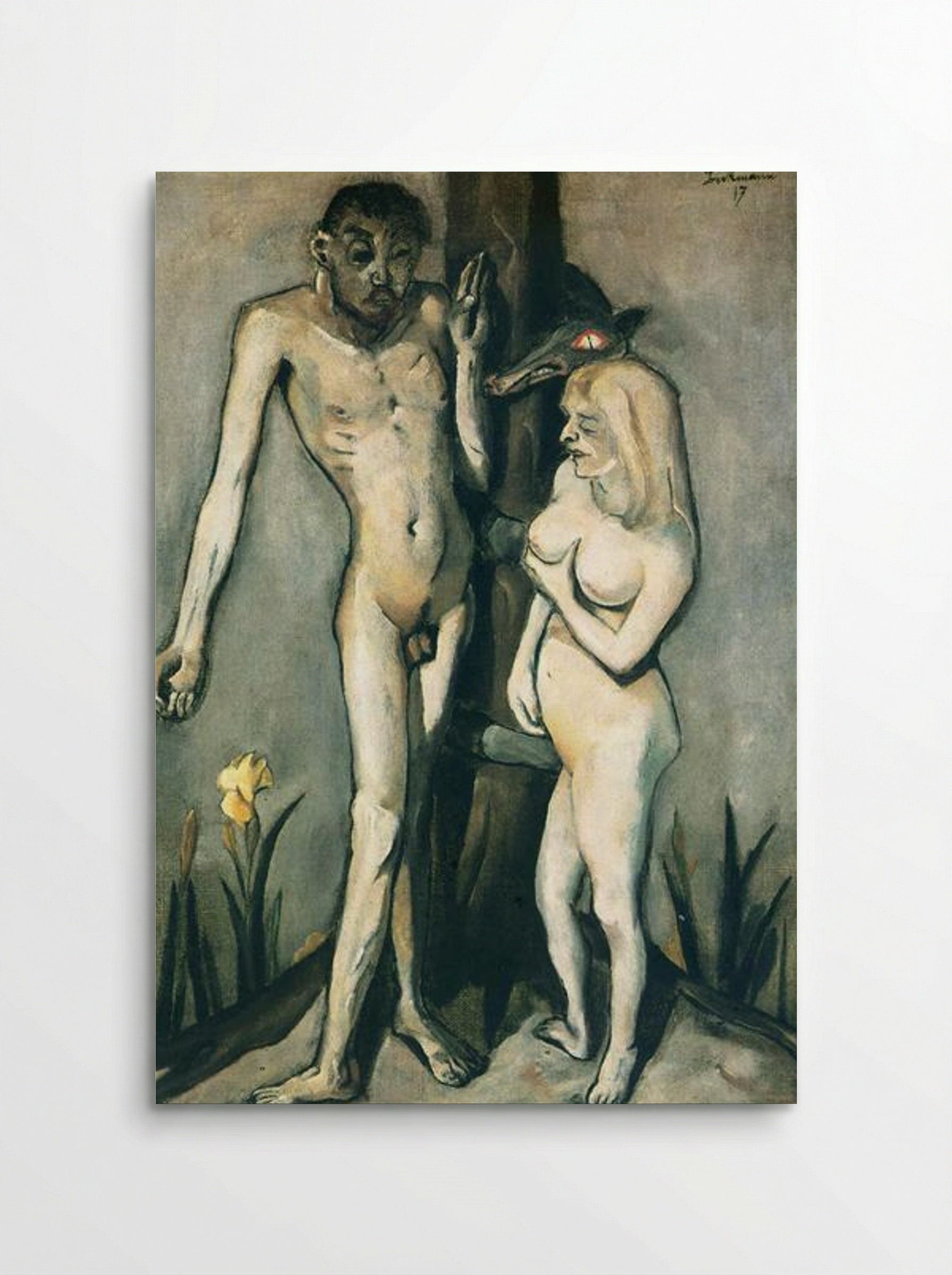 Adam and Eve - Max Beckmann - Poster