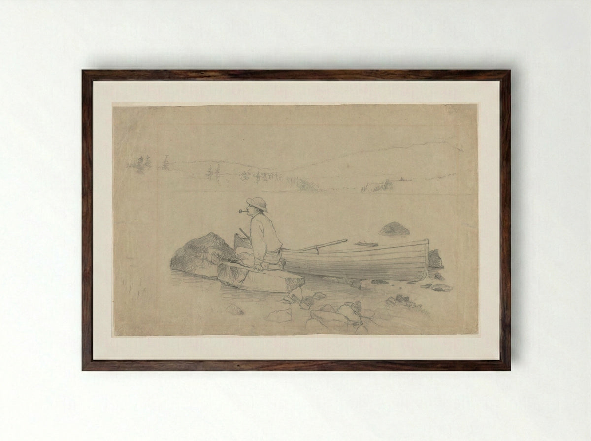 Adirondacks - Homer Dodge Martin - Framed Print Dark Wood