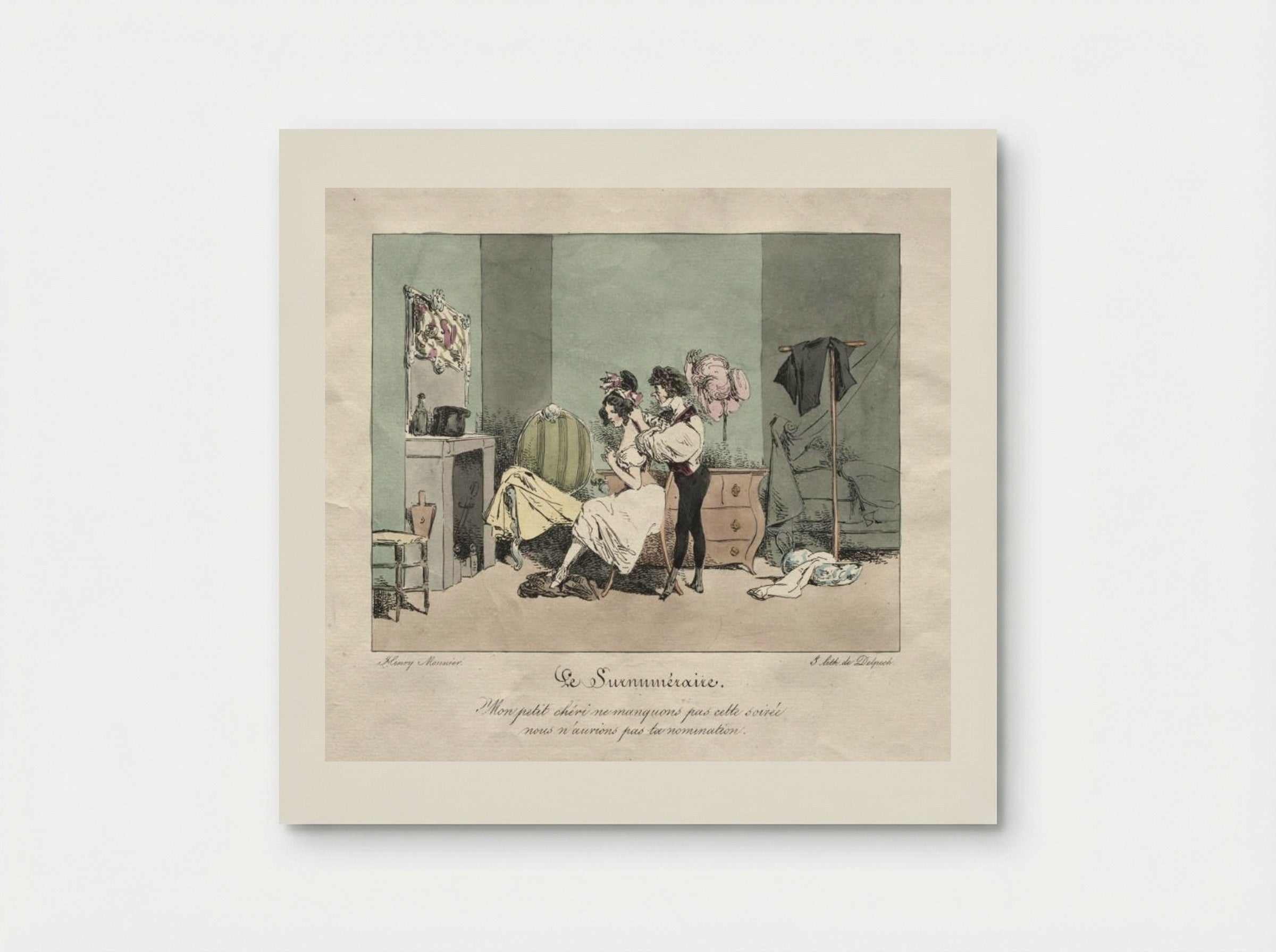 Administrative Customs: The Supernumerary - Henry Bonaventure Monnier - Poster