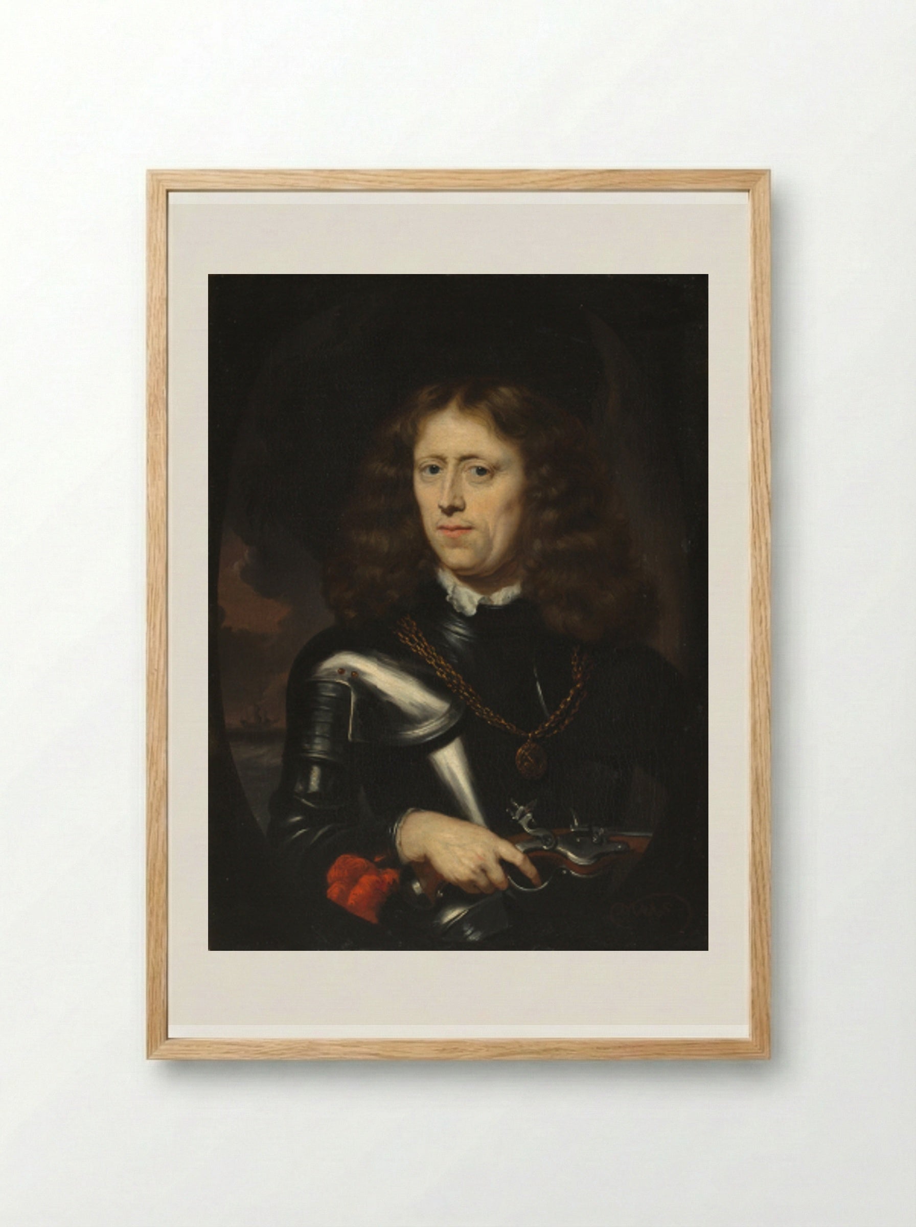 Admiral Jacob Binkes - Nicolaes Maes - Framed Print Wood