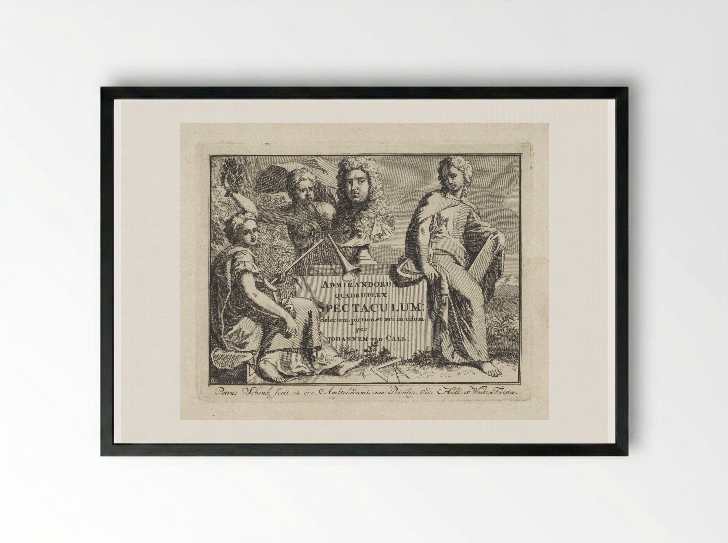 Admirandorum Quadruplex Spectaculum - Jan van Call (I) - Framed Print Black
