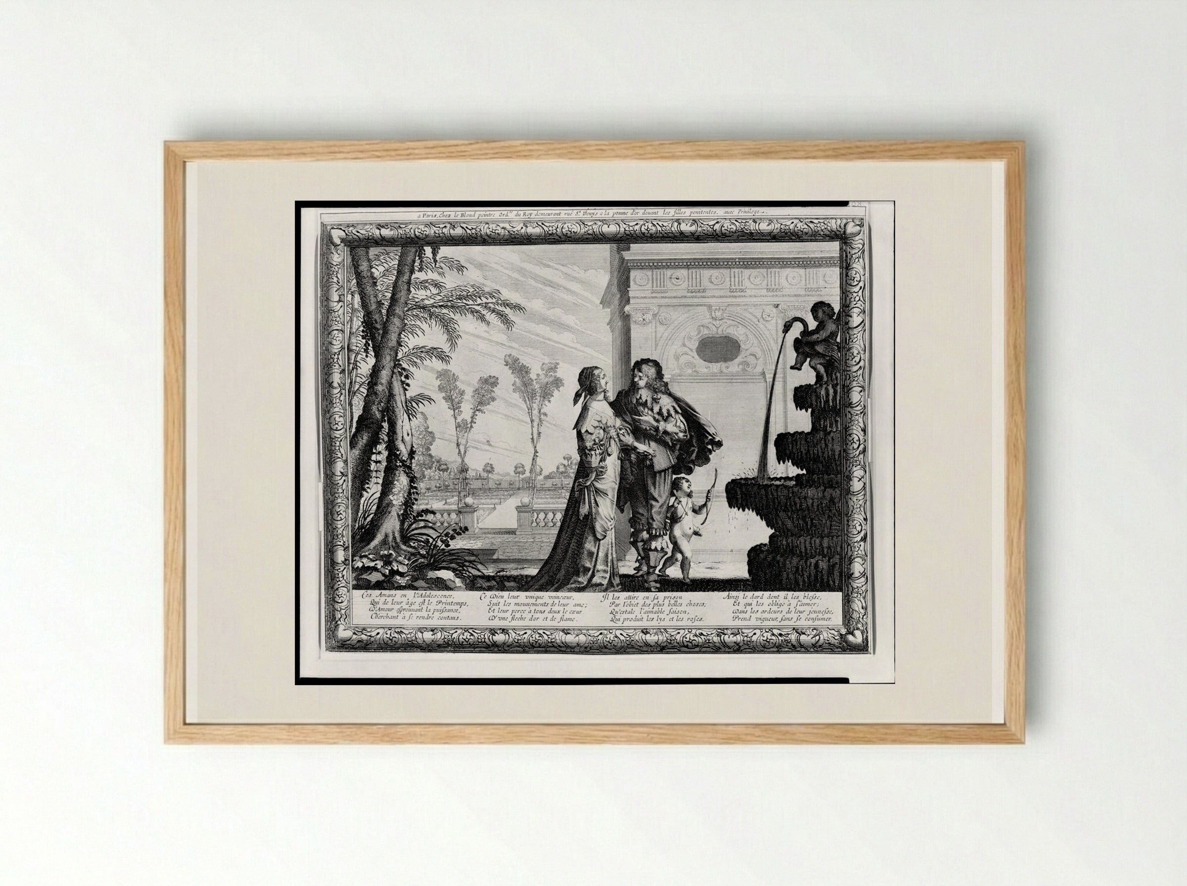 Adolescence - Abraham Bosse - Framed Print Wood