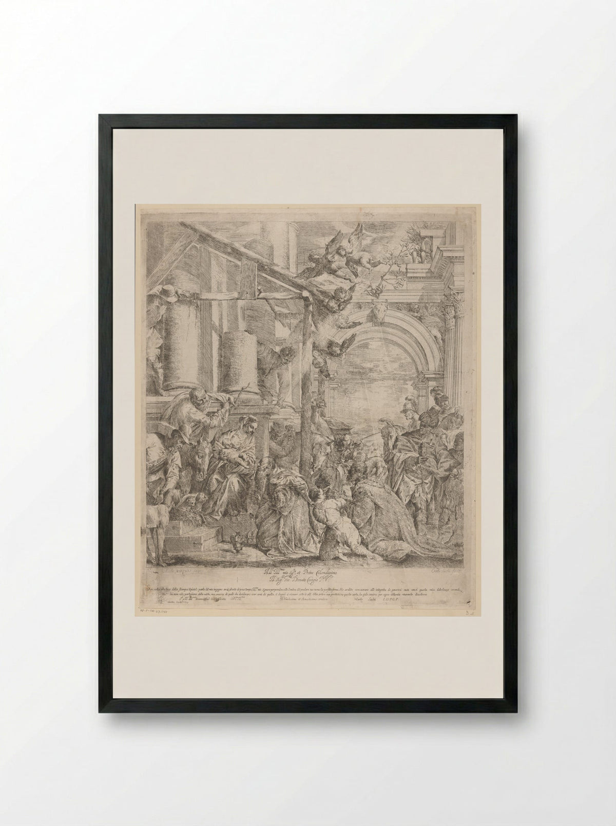 Adoration of the Magi - Carlo Sacchi - Framed Print Black