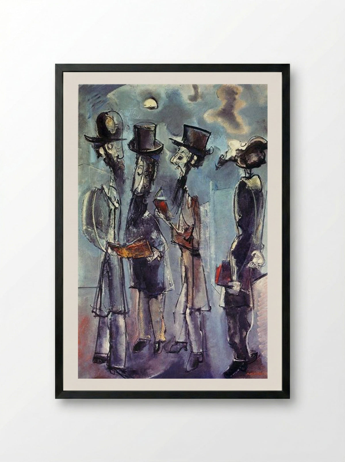 Adoration of the Moon - Max Weber - Framed Print Black