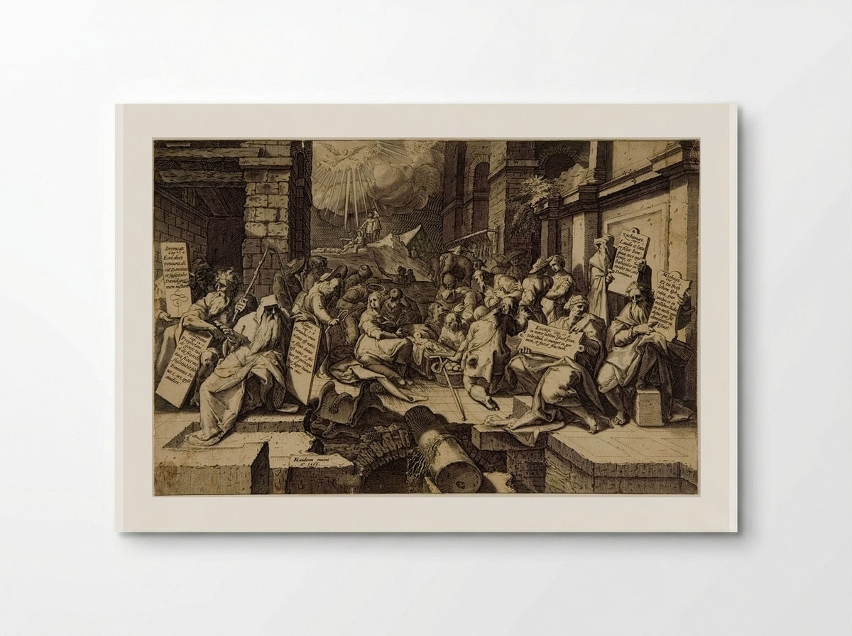 Adoration of the Shepherds, with Six Prophets - Jacob Matham - Poster