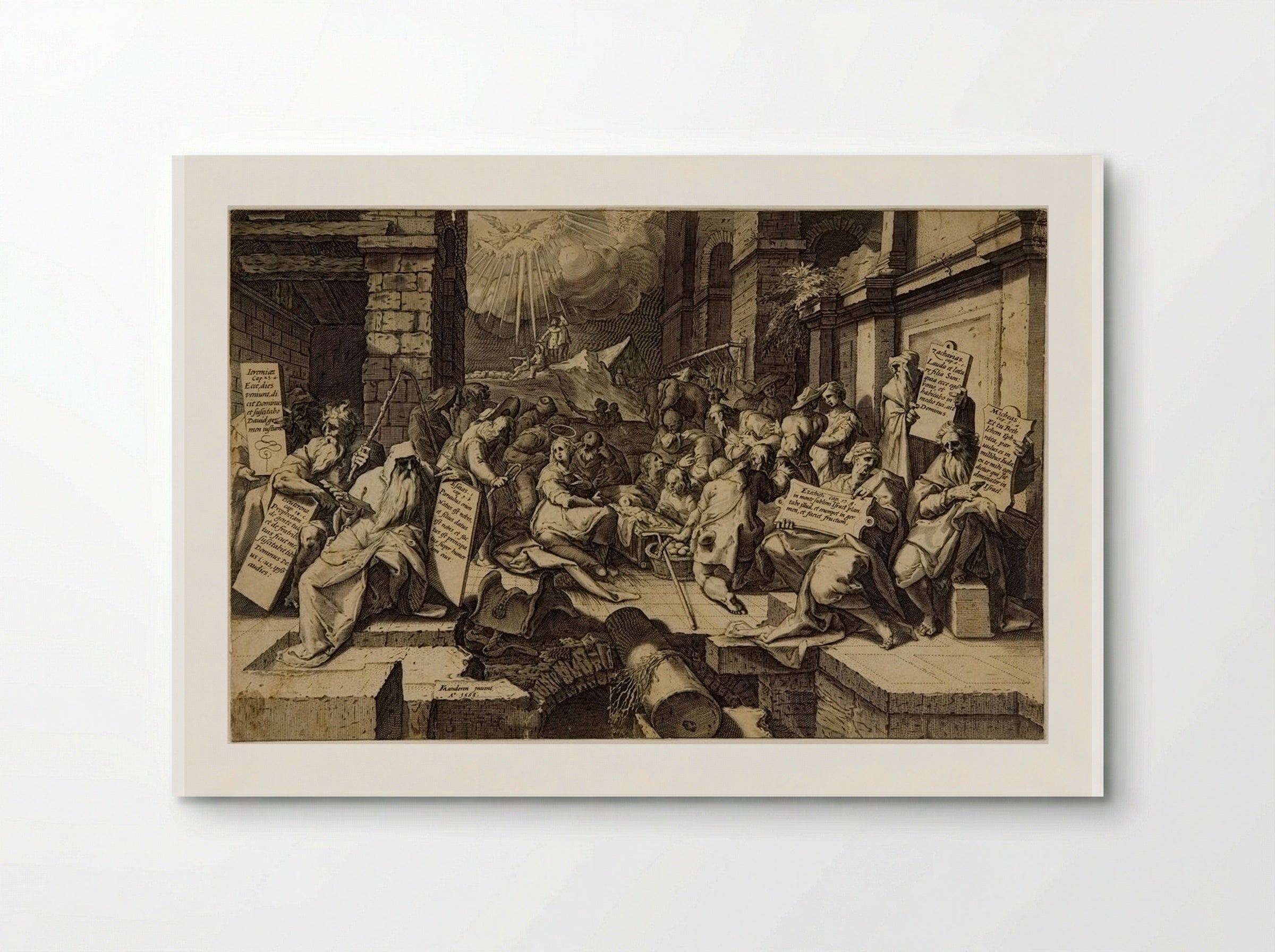 Adoration of the Shepherds, with Six Prophets - Jacob Matham - Poster