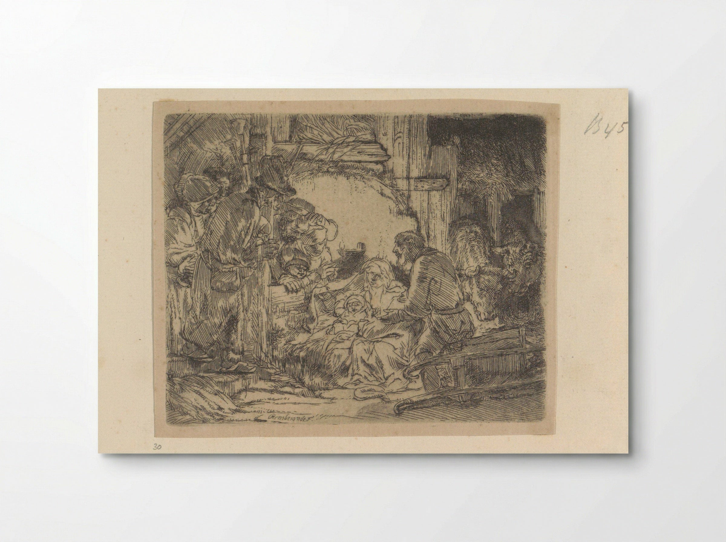 Adoration of the Shepherds: With the Oil Lamp - Henry Louis Basan - Poster