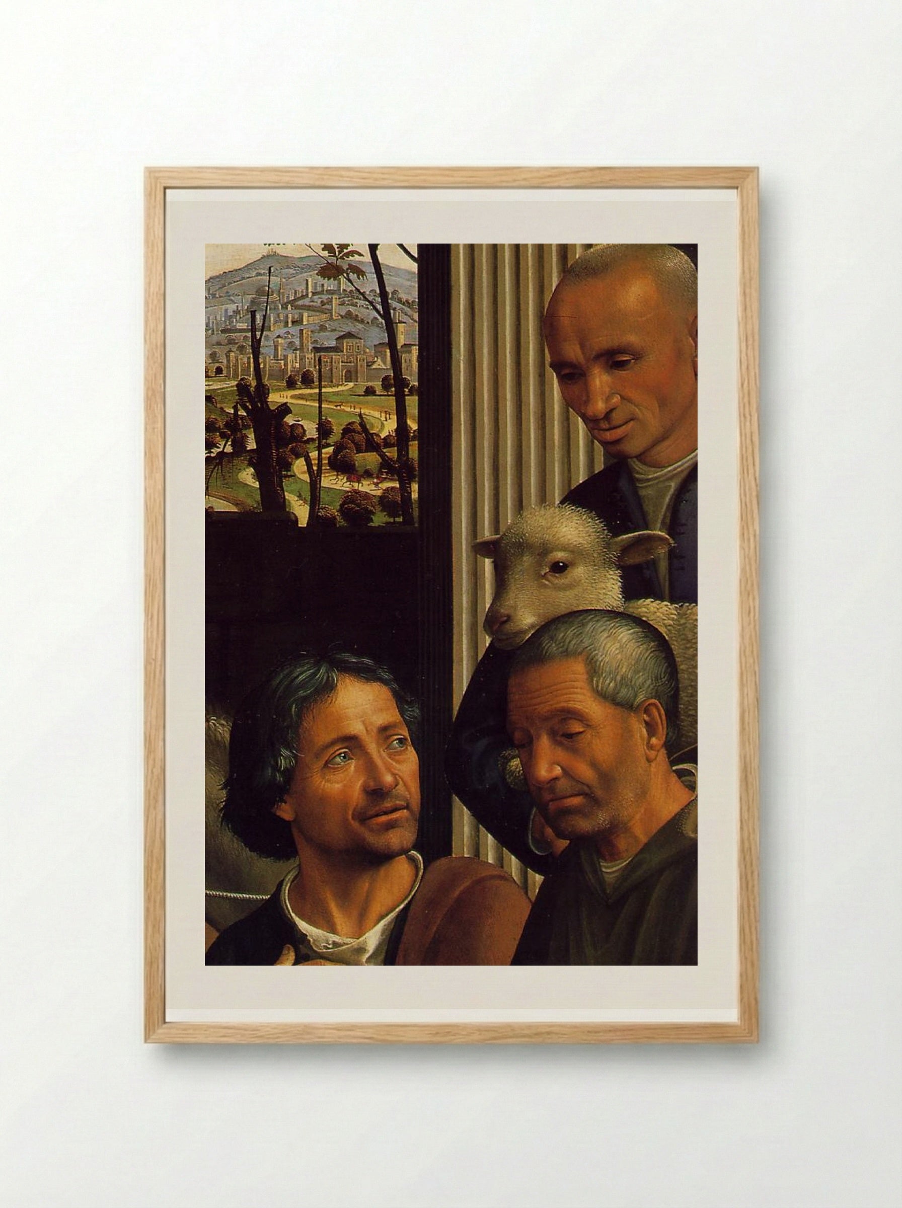Adoration of the Shepherds - Domenico Ghirlandaio - Framed Print Wood